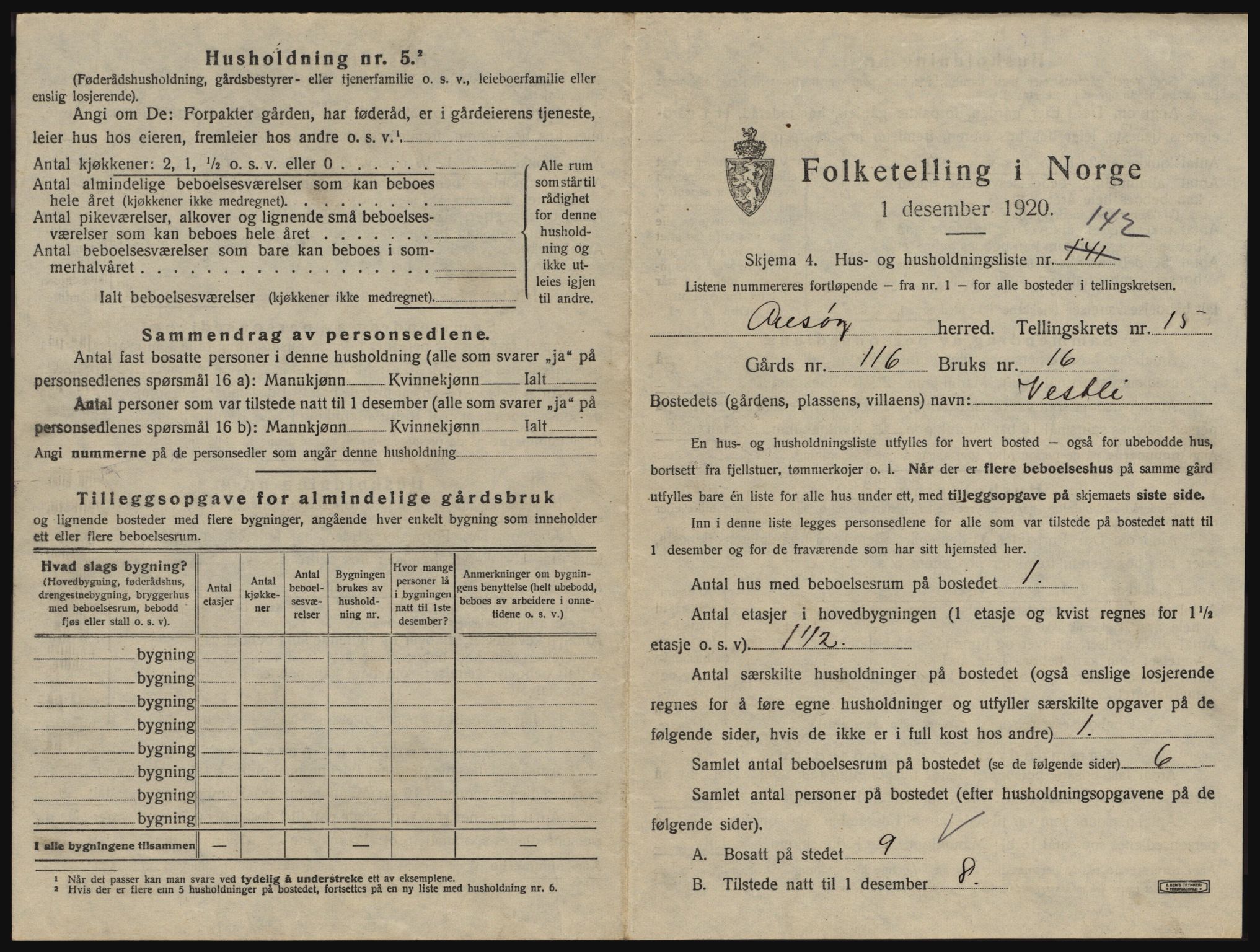 SAO, 1920 census for Onsøy, 1920, p. 2938