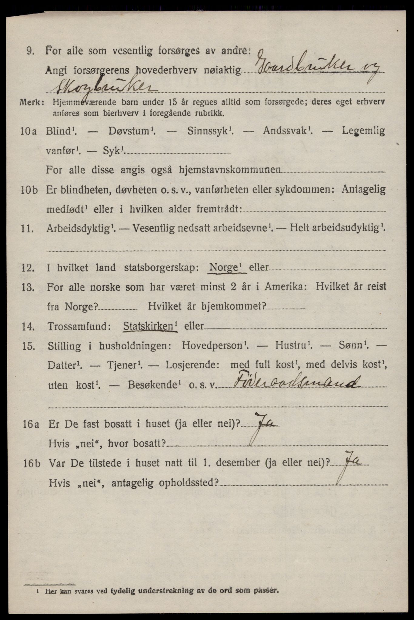 SAKO, 1920 census for Seljord, 1920, p. 1519