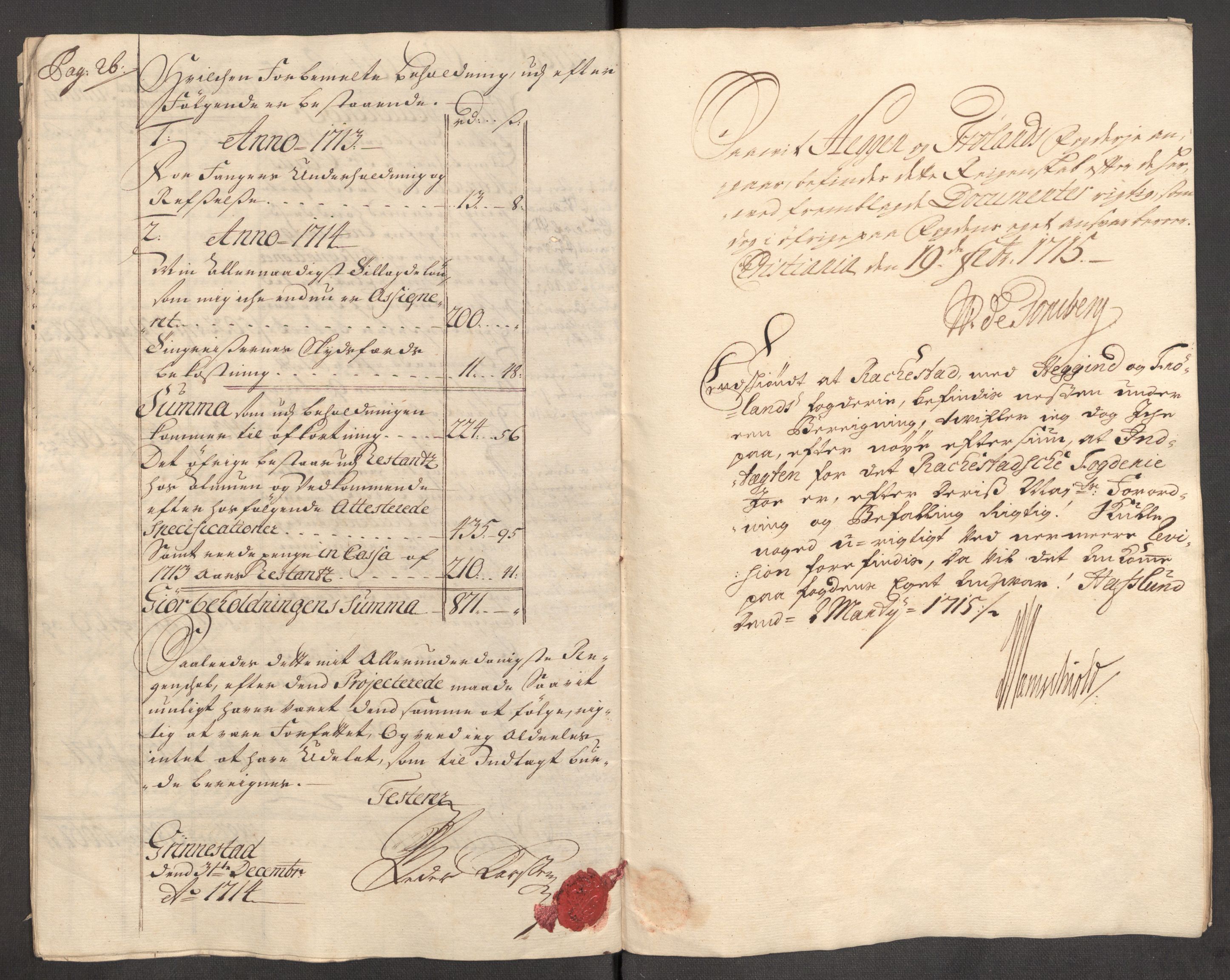 Rentekammeret inntil 1814, Reviderte regnskaper, Fogderegnskap, AV/RA-EA-4092/R07/L0308: Fogderegnskap Rakkestad, Heggen og Frøland, 1714, p. 16