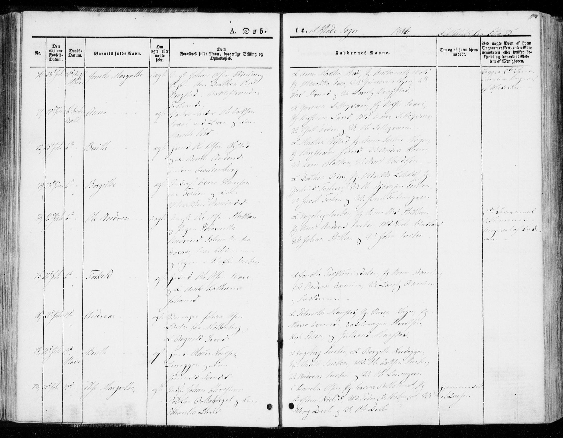 Ministerialprotokoller, klokkerbøker og fødselsregistre - Sør-Trøndelag, SAT/A-1456/606/L0290: Parish register (official) no. 606A05, 1841-1847, p. 118