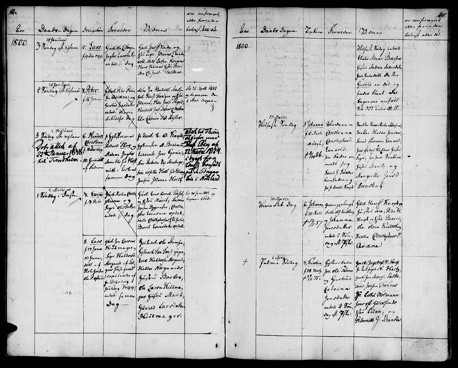 Ministerialprotokoller, klokkerbøker og fødselsregistre - Sør-Trøndelag, SAT/A-1456/681/L0927: Parish register (official) no. 681A05, 1798-1808, p. 100-101
