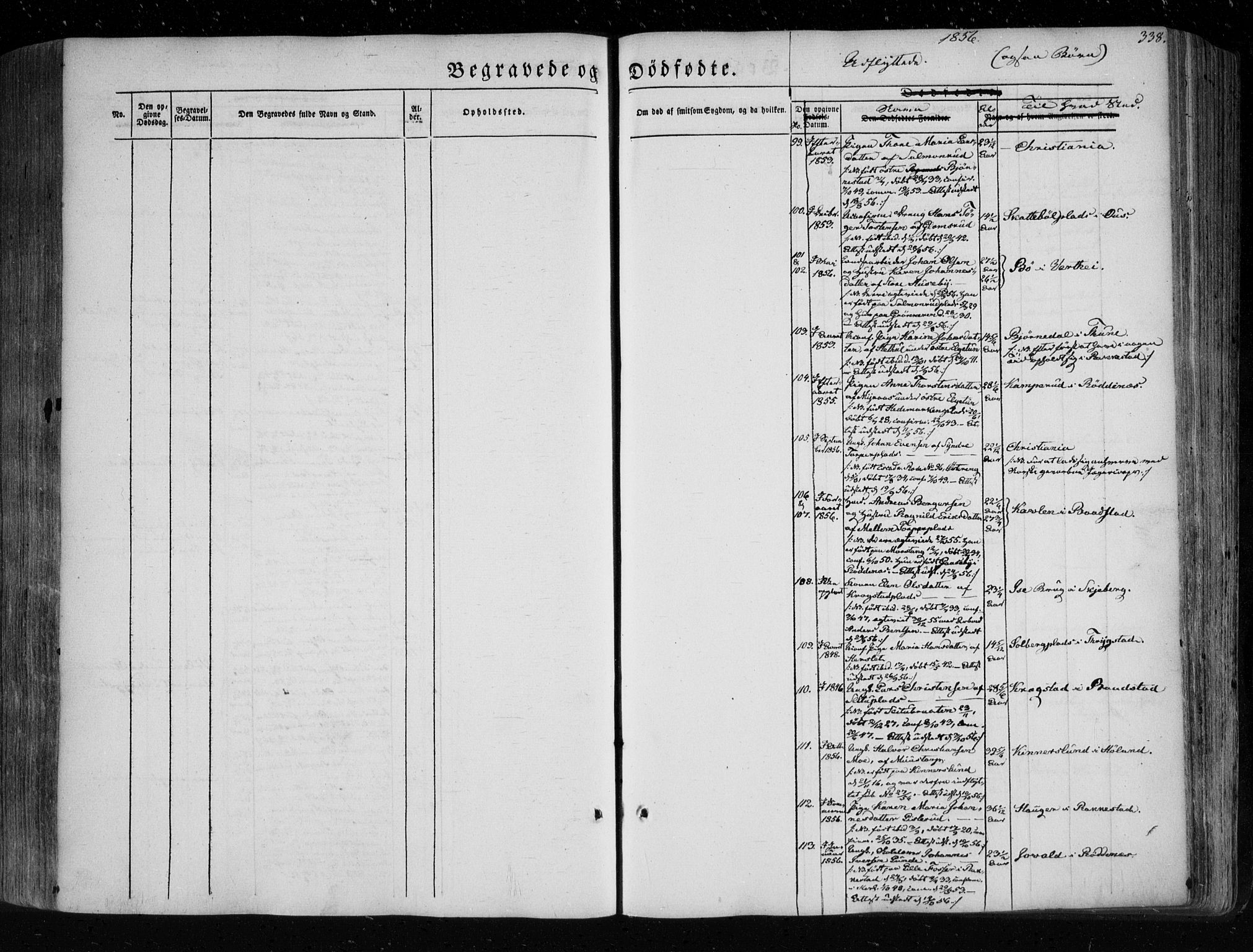 Eidsberg prestekontor Kirkebøker, SAO/A-10905/F/Fa/L0009: Parish register (official) no. I 9, 1849-1856, p. 338