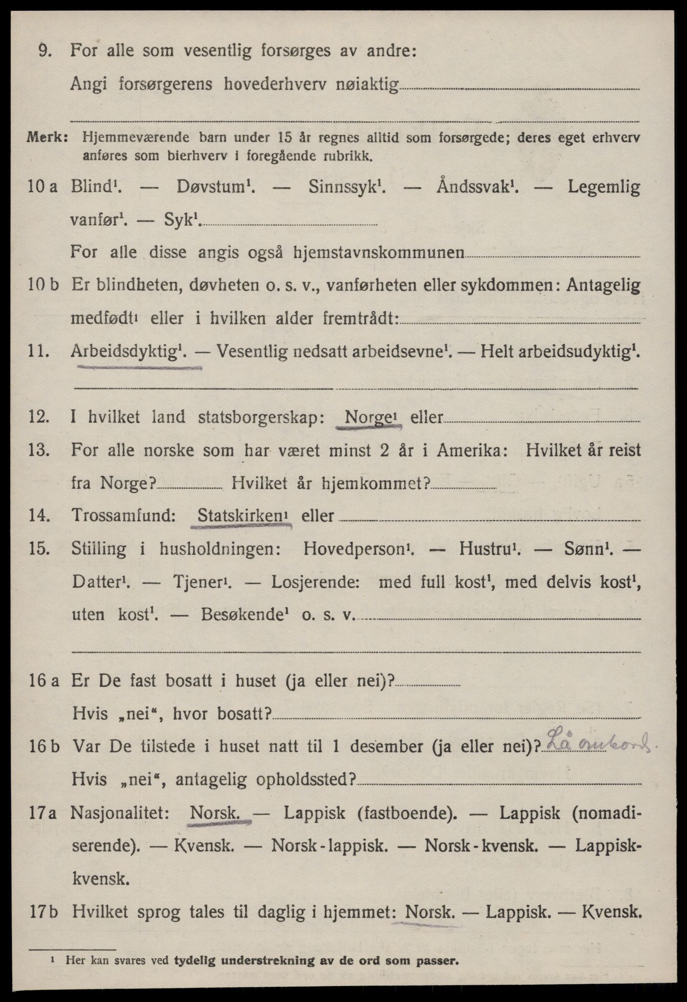 SAT, 1920 census for Geitastrand, 1920, p. 822