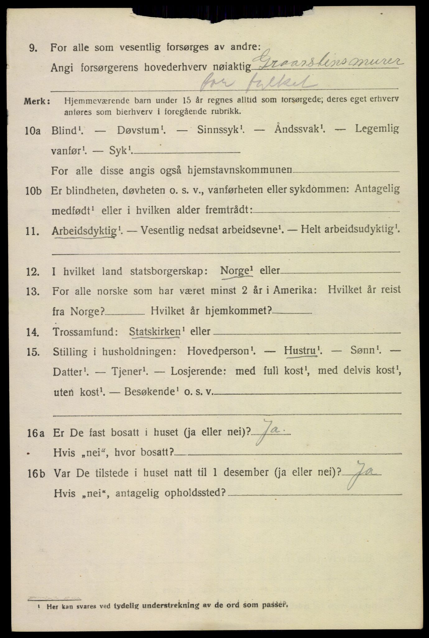 SAK, 1920 census for Gjøvdal, 1920, p. 841