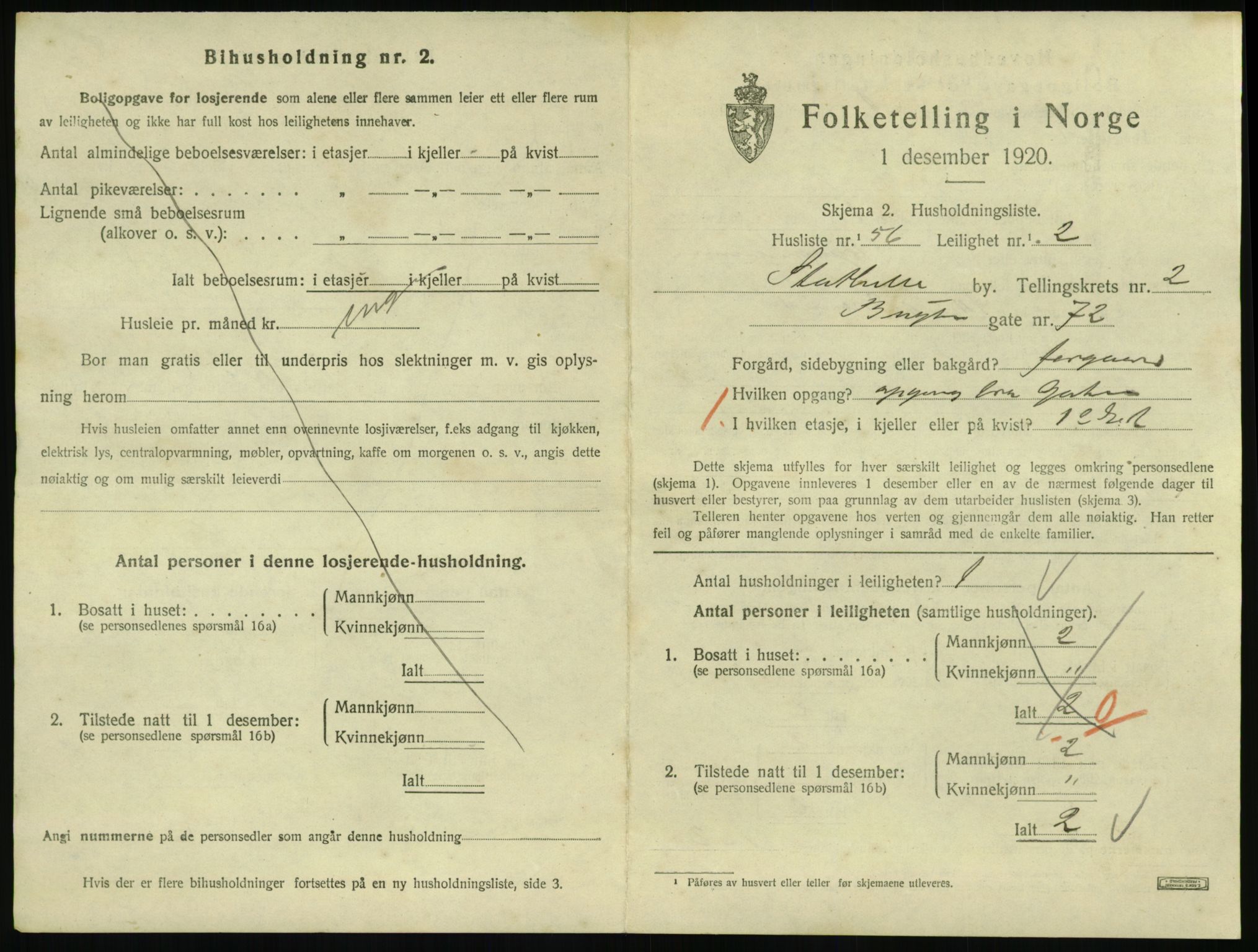 SAKO, 1920 census for Stathelle, 1920, p. 531