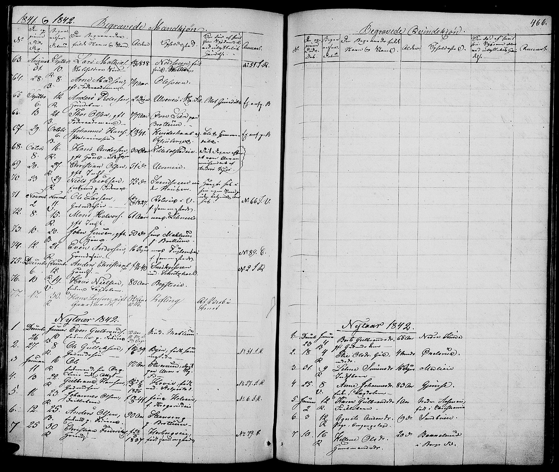 Ringsaker prestekontor, AV/SAH-PREST-014/L/La/L0005: Parish register (copy) no. 5, 1839-1850, p. 466