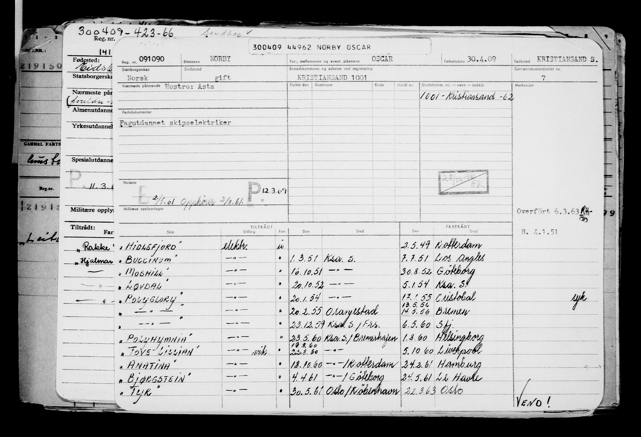 Direktoratet for sjømenn, AV/RA-S-3545/G/Gb/L0082: Hovedkort, 1909, p. 955