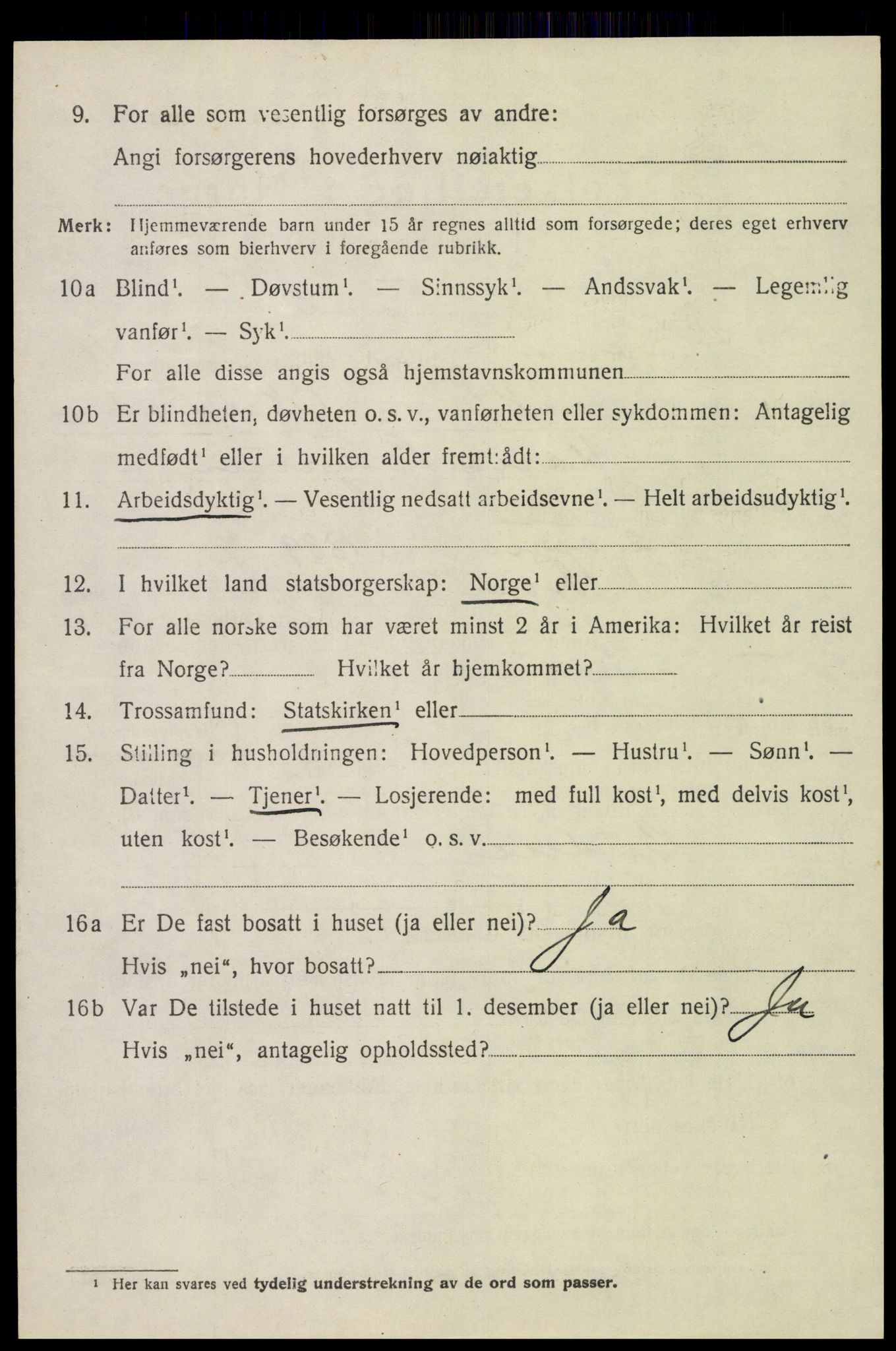 SAH, 1920 census for Nord-Fron, 1920, p. 9385