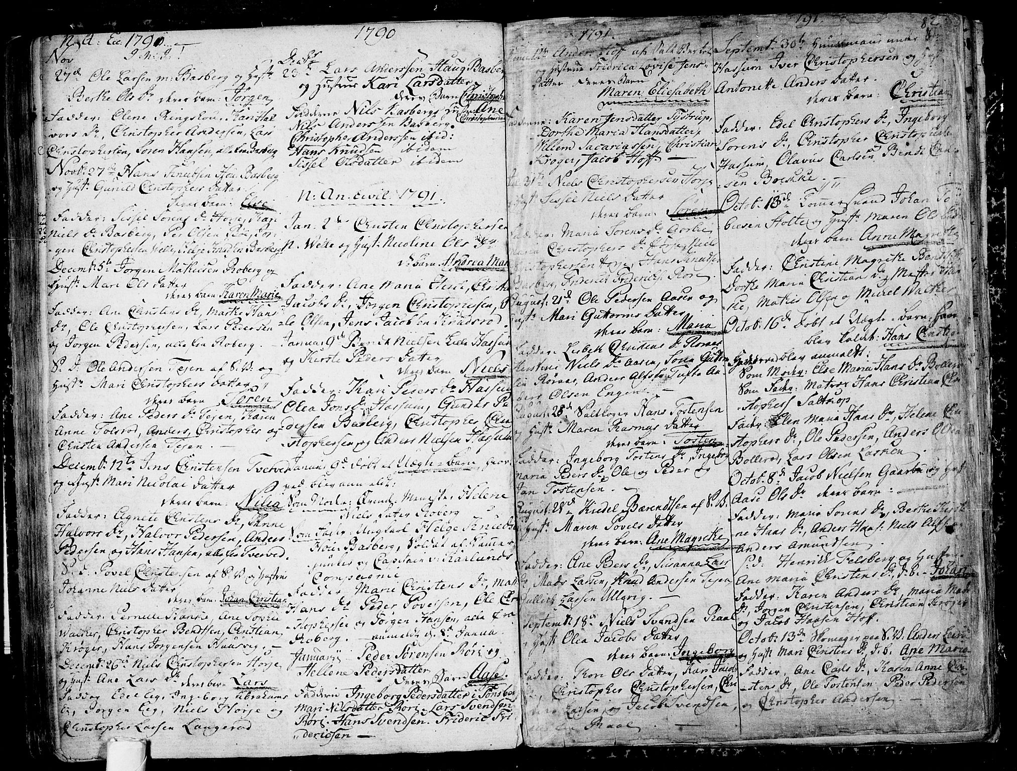 Sem kirkebøker, SAKO/A-5/F/Fb/L0002: Parish register (official) no. II 2, 1764-1792, p. 82