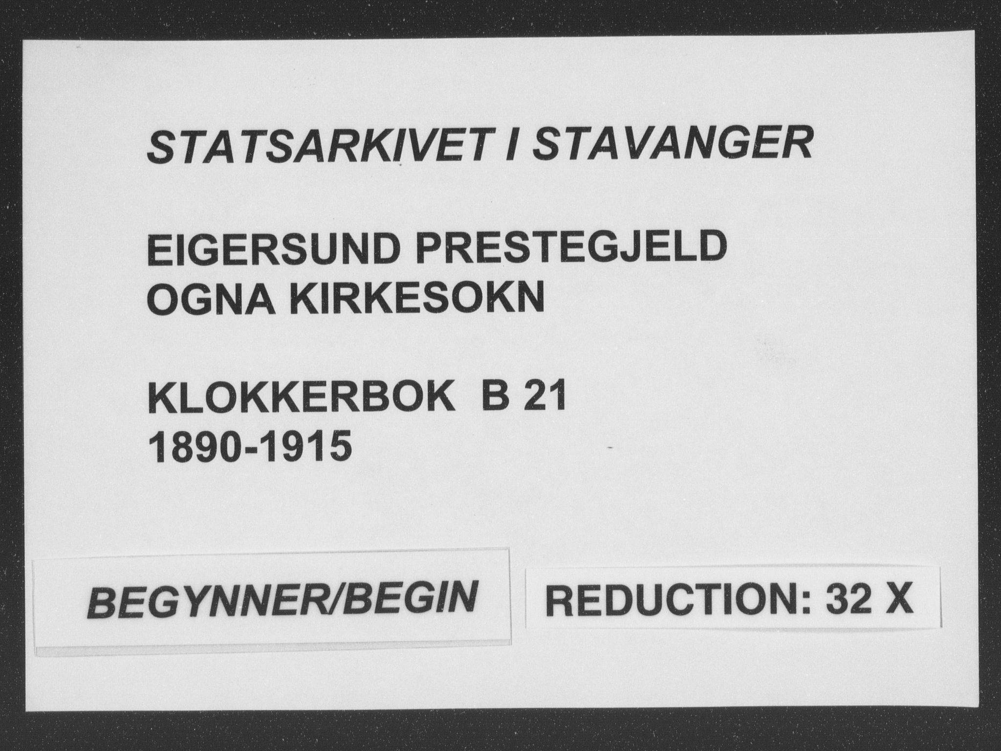 Eigersund sokneprestkontor, SAST/A-101807/S09: Parish register (copy) no. B 21, 1890-1915