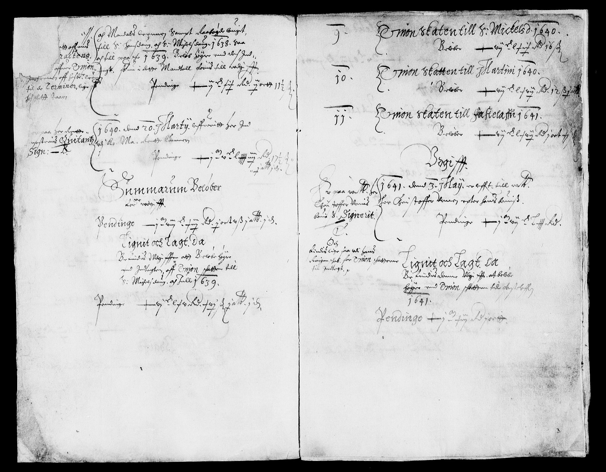 Rentekammeret inntil 1814, Reviderte regnskaper, Lensregnskaper, AV/RA-EA-5023/R/Rb/Rbr/L0014: Lista len, 1641-1644