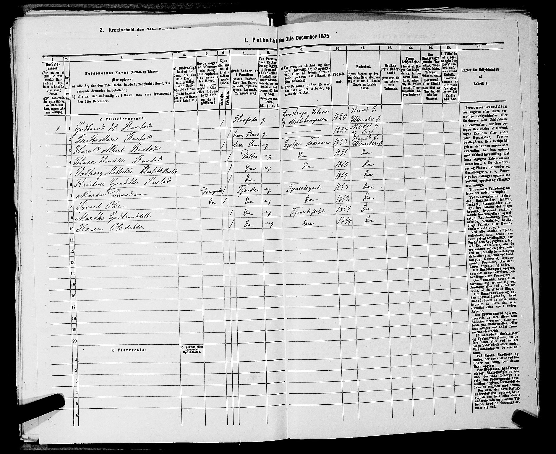 RA, 1875 census for 0235P Ullensaker, 1875, p. 1552