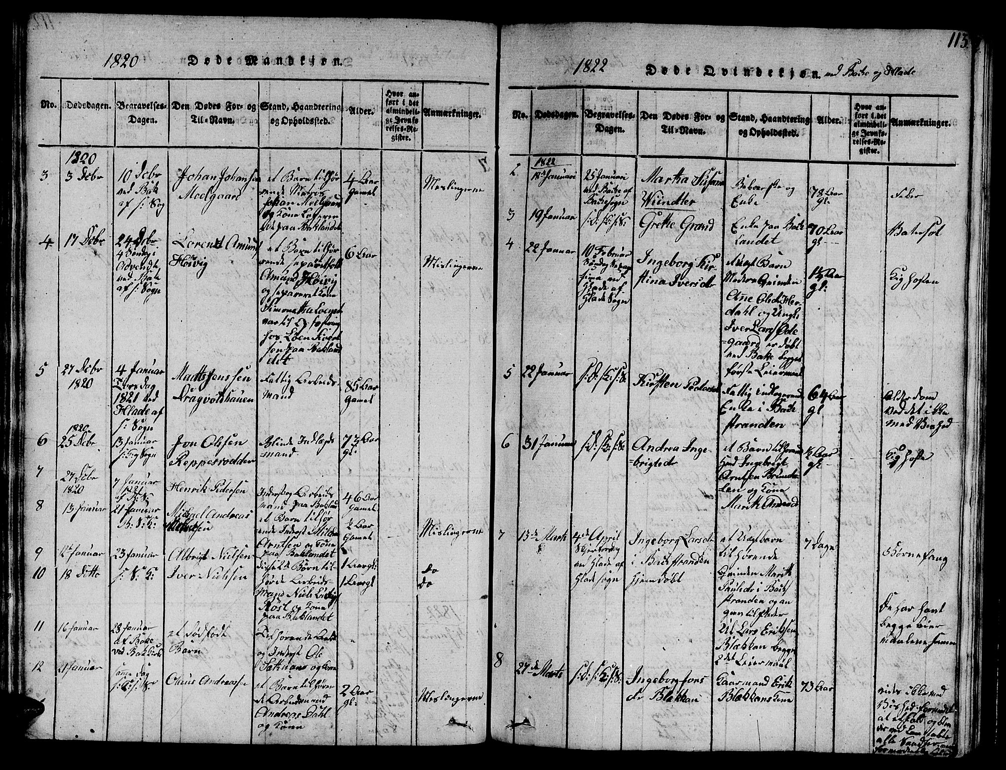Ministerialprotokoller, klokkerbøker og fødselsregistre - Sør-Trøndelag, SAT/A-1456/606/L0307: Parish register (copy) no. 606C03, 1817-1824, p. 113