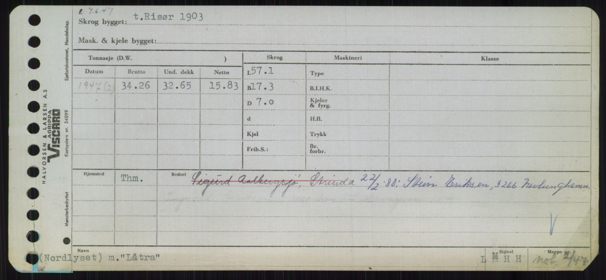 Sjøfartsdirektoratet med forløpere, Skipsmålingen, AV/RA-S-1627/H/Ha/L0003/0002: Fartøy, Hilm-Mar / Fartøy, Kom-Mar, p. 785