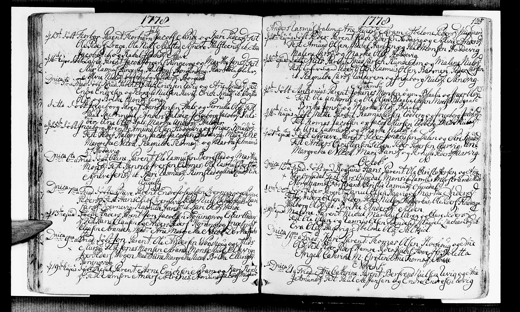 Selje sokneprestembete, AV/SAB-A-99938/H/Ha/Haa/Haaa: Parish register (official) no. A 5, 1760-1782, p. 135