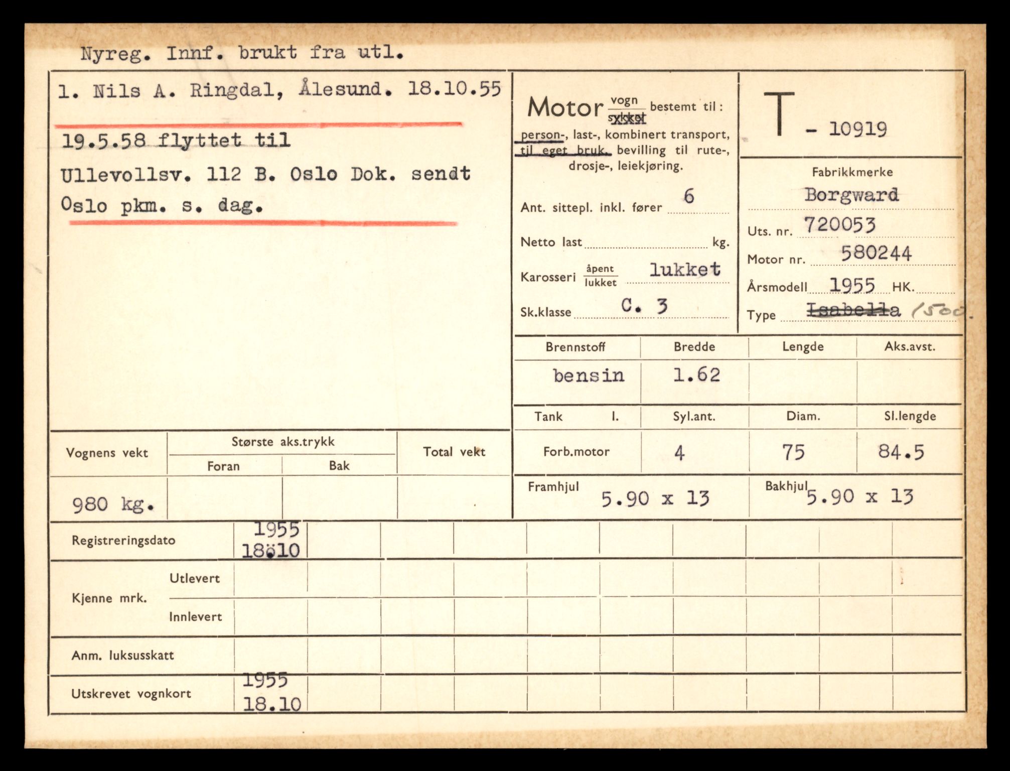 Møre og Romsdal vegkontor - Ålesund trafikkstasjon, AV/SAT-A-4099/F/Fe/L0024: Registreringskort for kjøretøy T 10810 - T 10930, 1927-1998, p. 2816