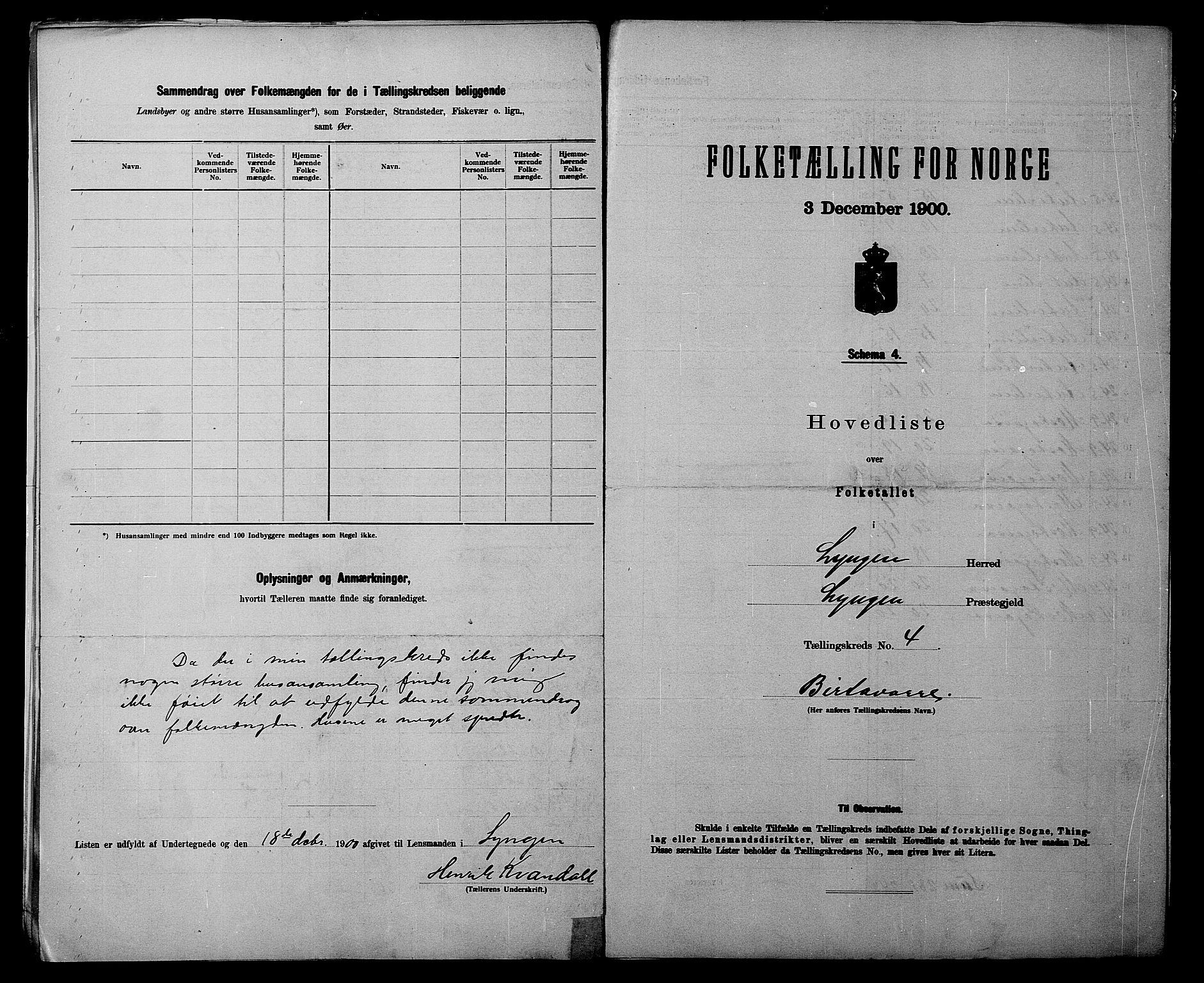 SATØ, 1900 census for Lyngen, 1900, p. 10