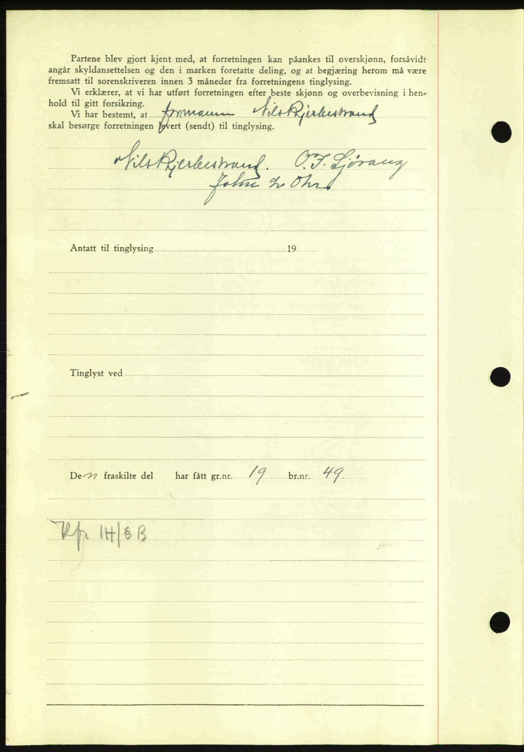 Nordmøre sorenskriveri, SAT/A-4132/1/2/2Ca: Mortgage book no. A90, 1941-1941, Diary no: : 1372/1941