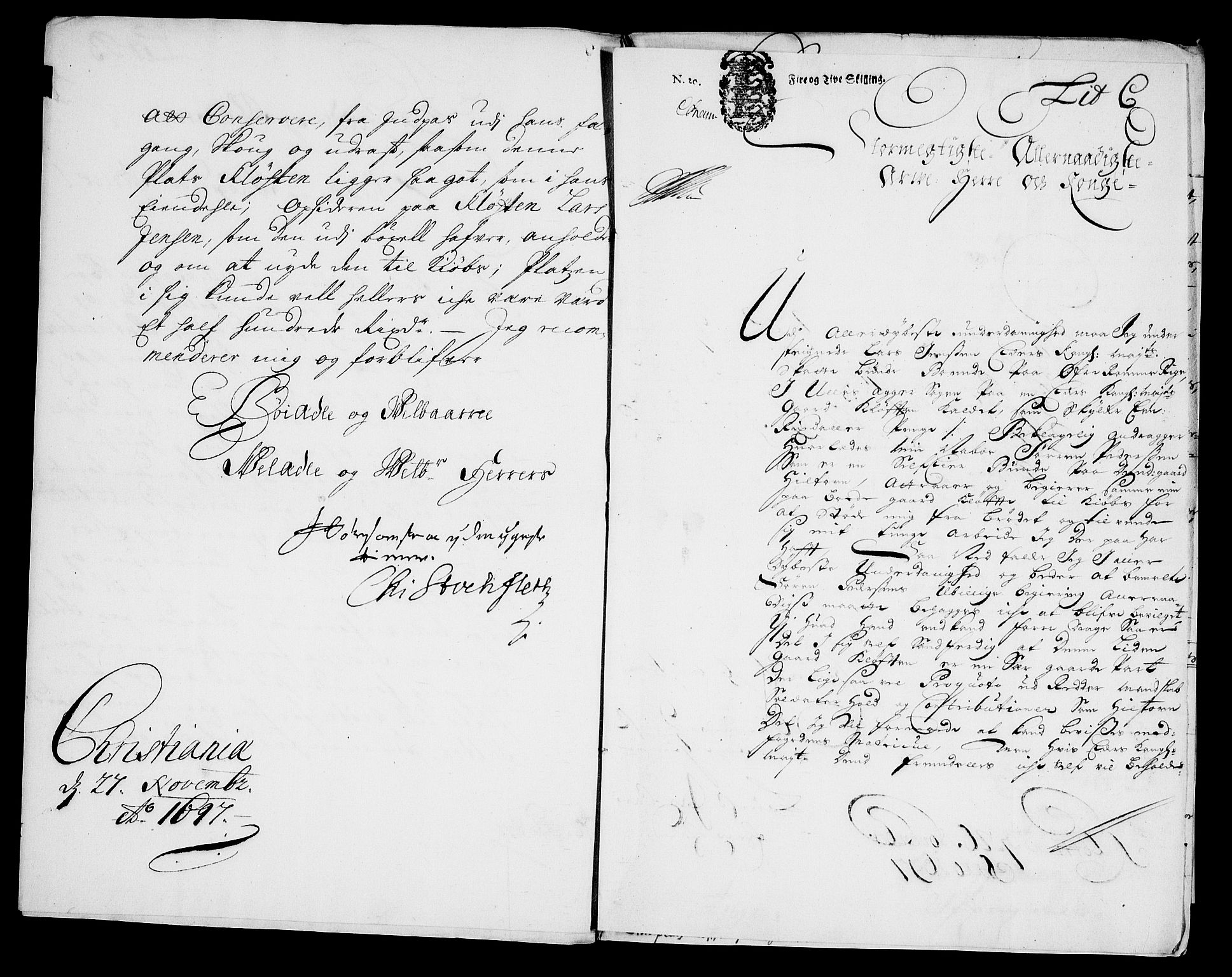 Rentekammeret inntil 1814, Realistisk ordnet avdeling, RA/EA-4070/On/L0013: [Jj 14]: Forskjellige dokumenter om krongodset i Norge, 1672-1722, p. 337