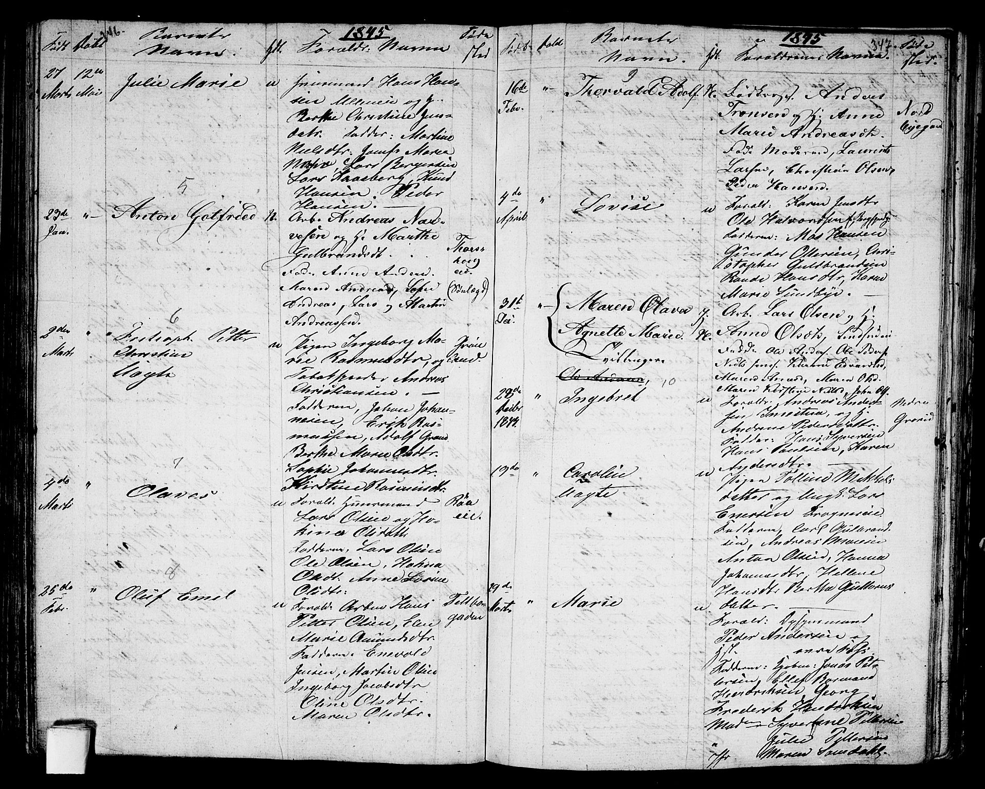 Aker prestekontor kirkebøker, AV/SAO-A-10861/G/L0007: Parish register (copy) no. 7, 1838-1846, p. 346-347