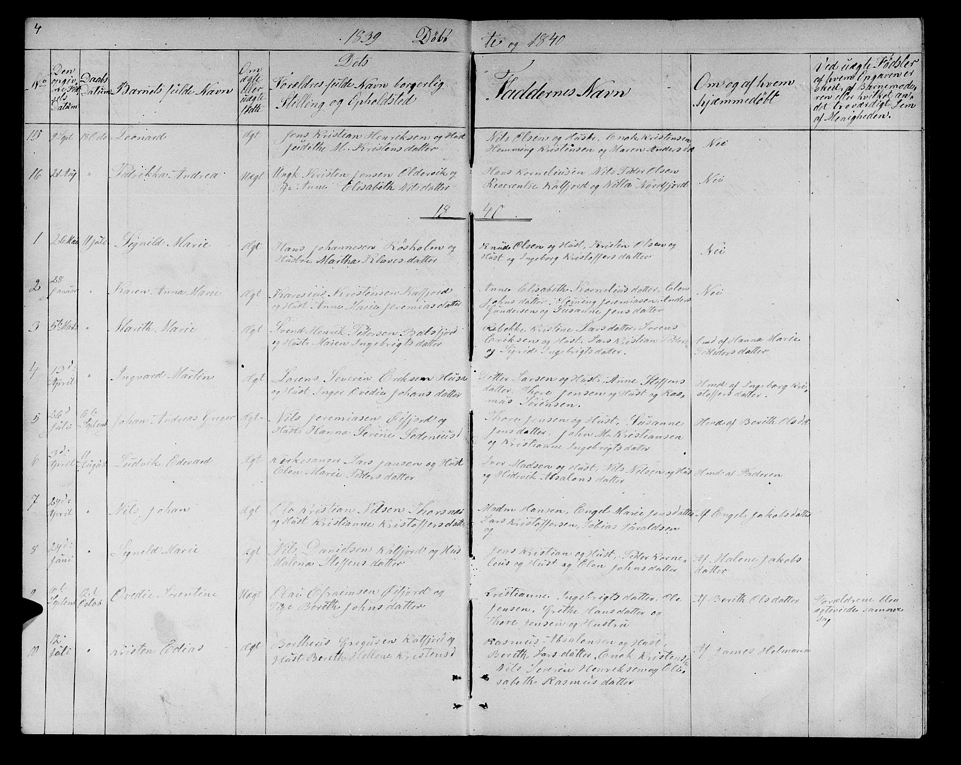 Lenvik sokneprestembete, SATØ/S-1310/H/Ha/Hab/L0019klokker: Parish register (copy) no. 19, 1837-1844, p. 4