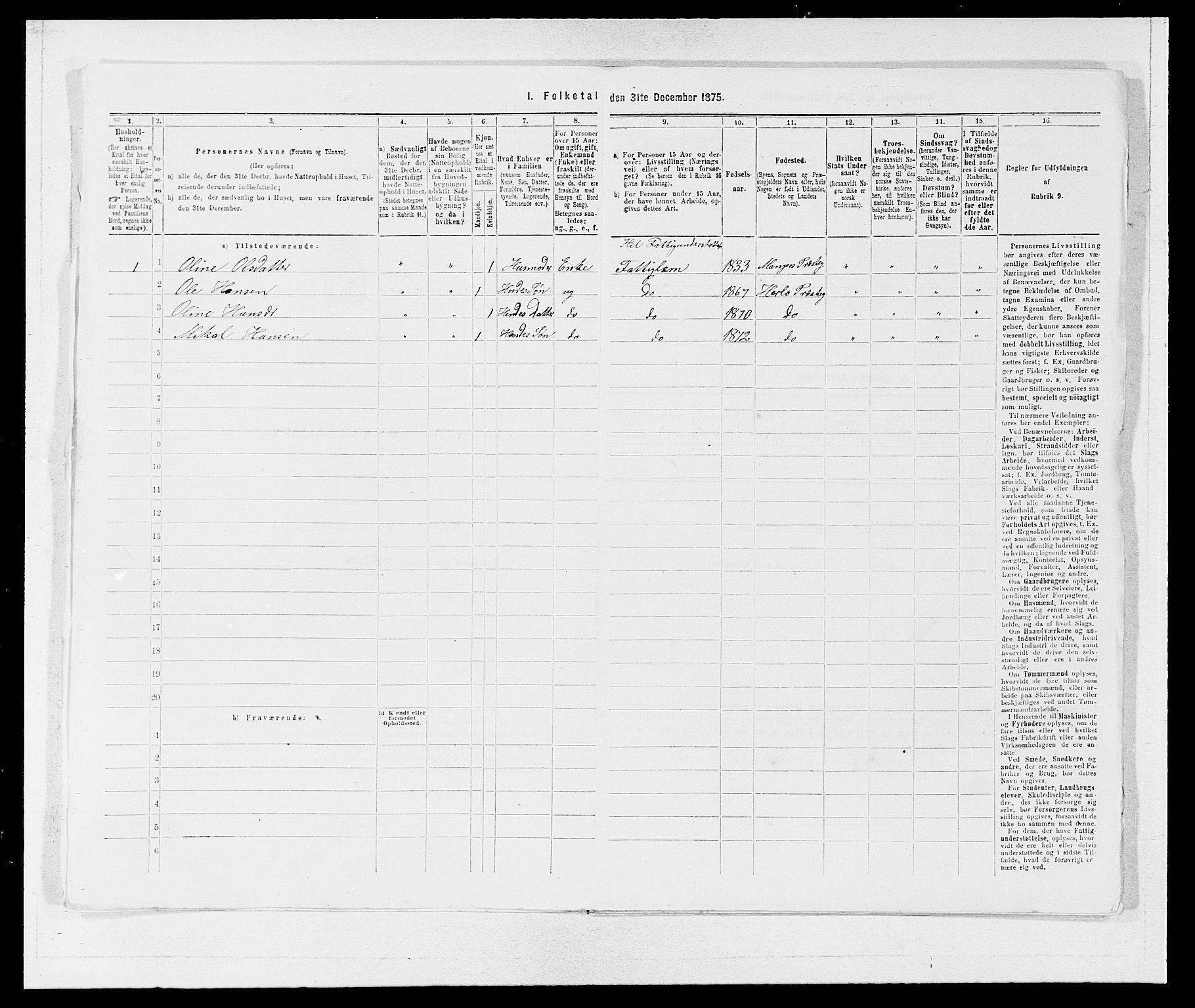 SAB, 1875 census for 1258P Herdla, 1875, p. 22