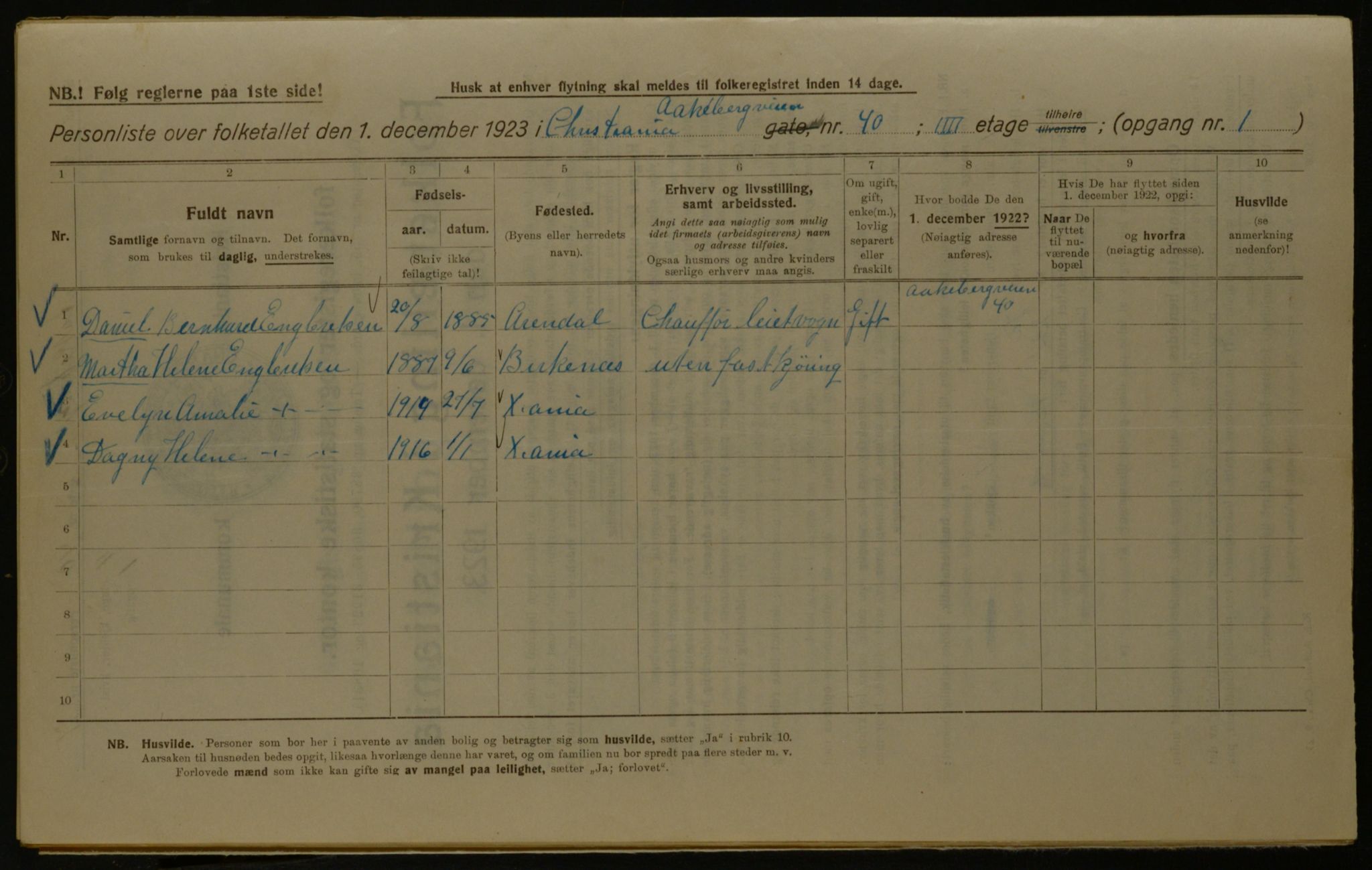 OBA, Municipal Census 1923 for Kristiania, 1923, p. 143759