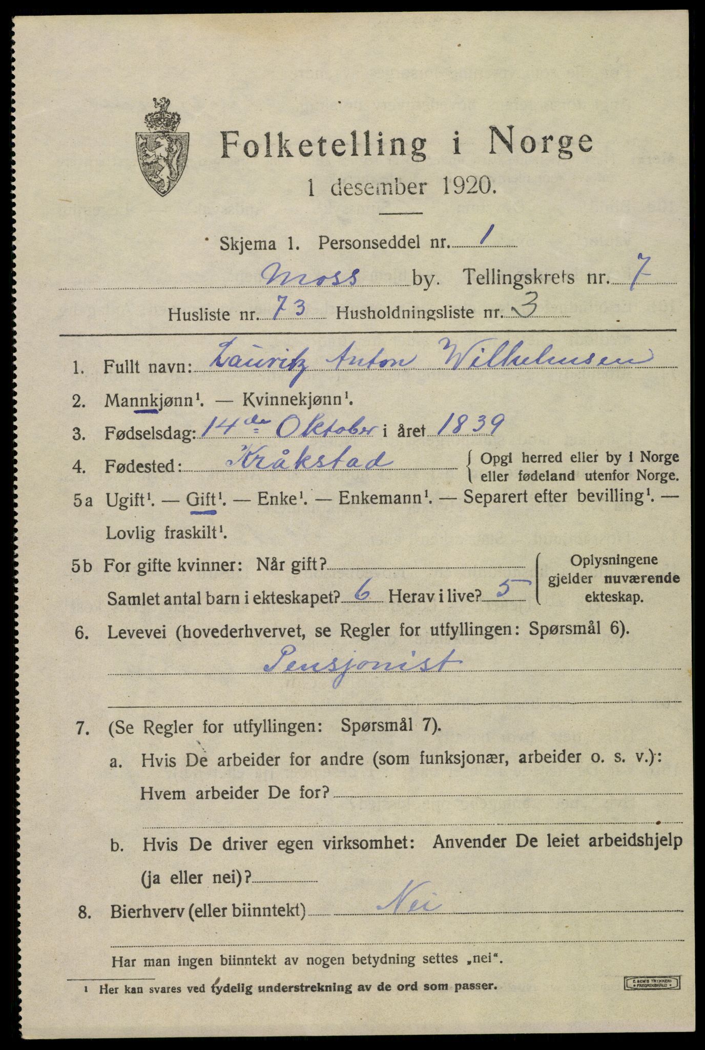 SAO, 1920 census for Moss, 1920, p. 21047