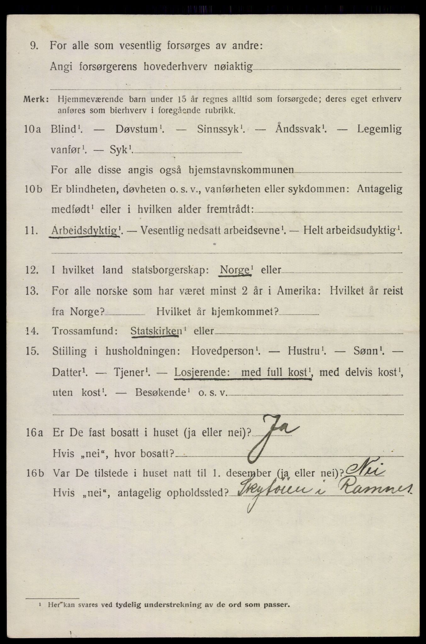 SAKO, 1920 census for Andebu, 1920, p. 1495