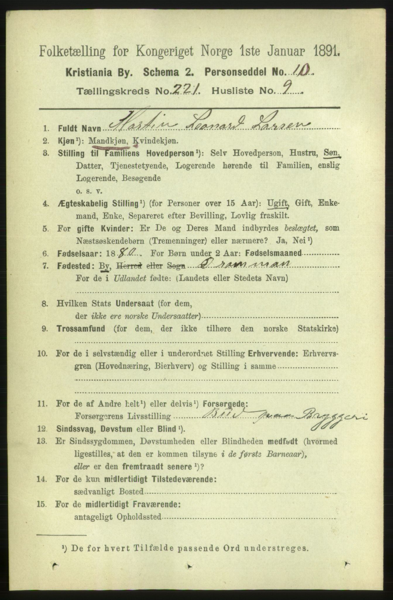 RA, 1891 census for 0301 Kristiania, 1891, p. 132402