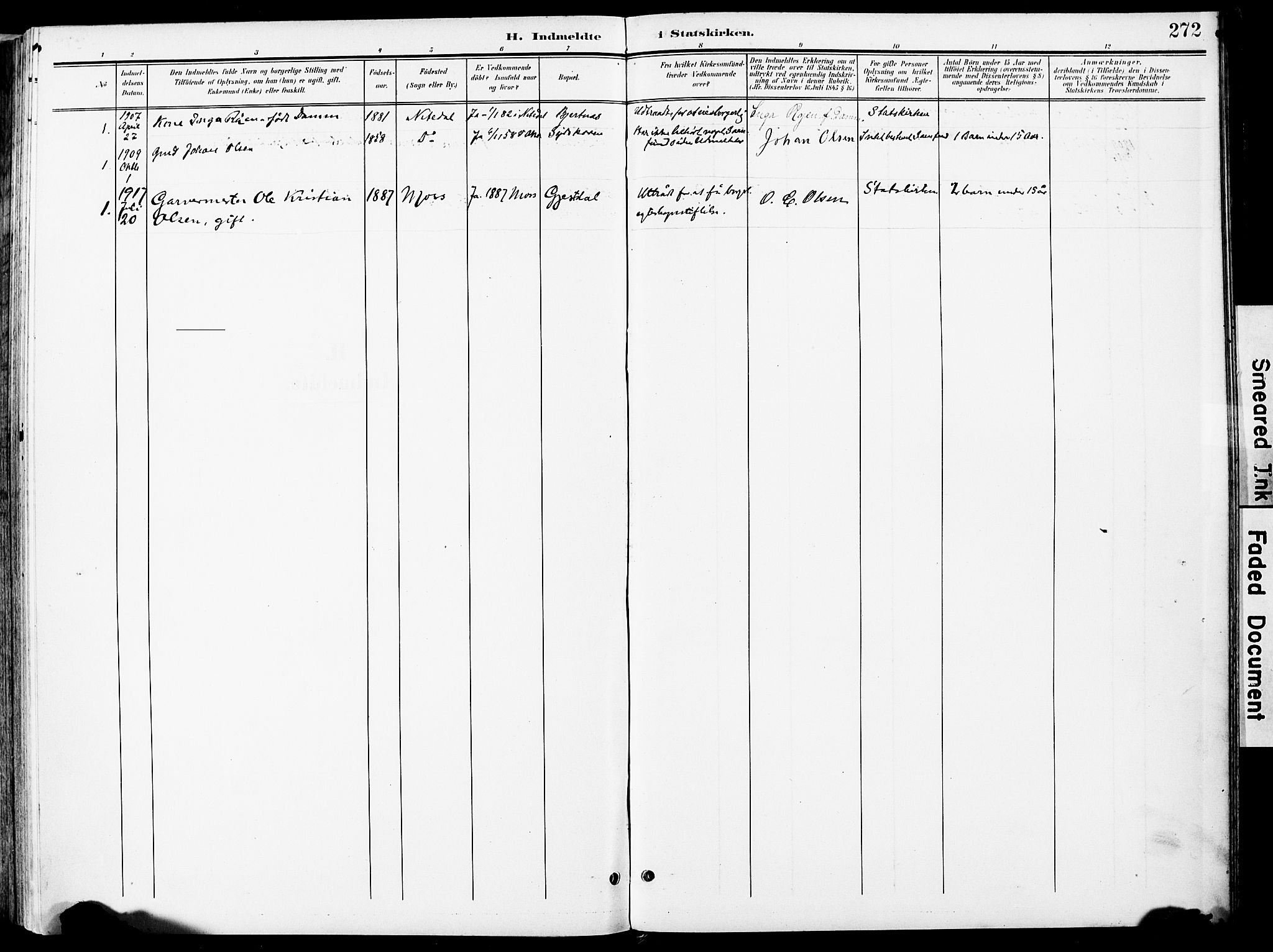 Nittedal prestekontor Kirkebøker, AV/SAO-A-10365a/F/Fa/L0008: Parish register (official) no. I 8, 1902-1926, p. 272