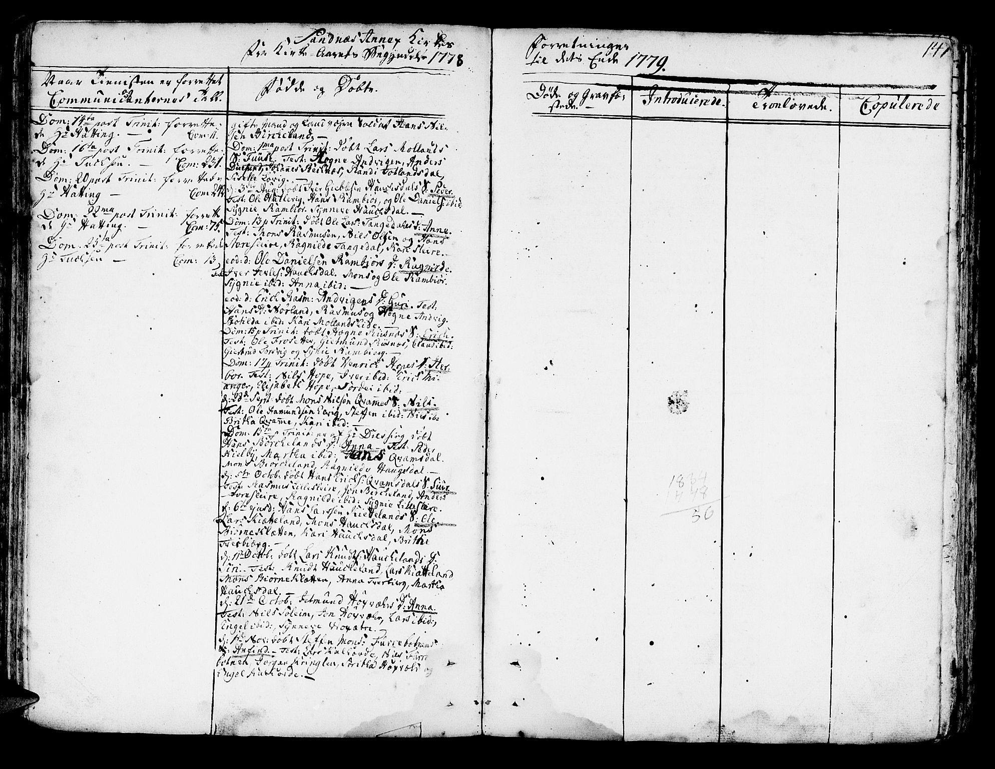 Lindås Sokneprestembete, AV/SAB-A-76701/H/Haa/Haaa/L0004: Parish register (official) no. A 4, 1764-1791, p. 147