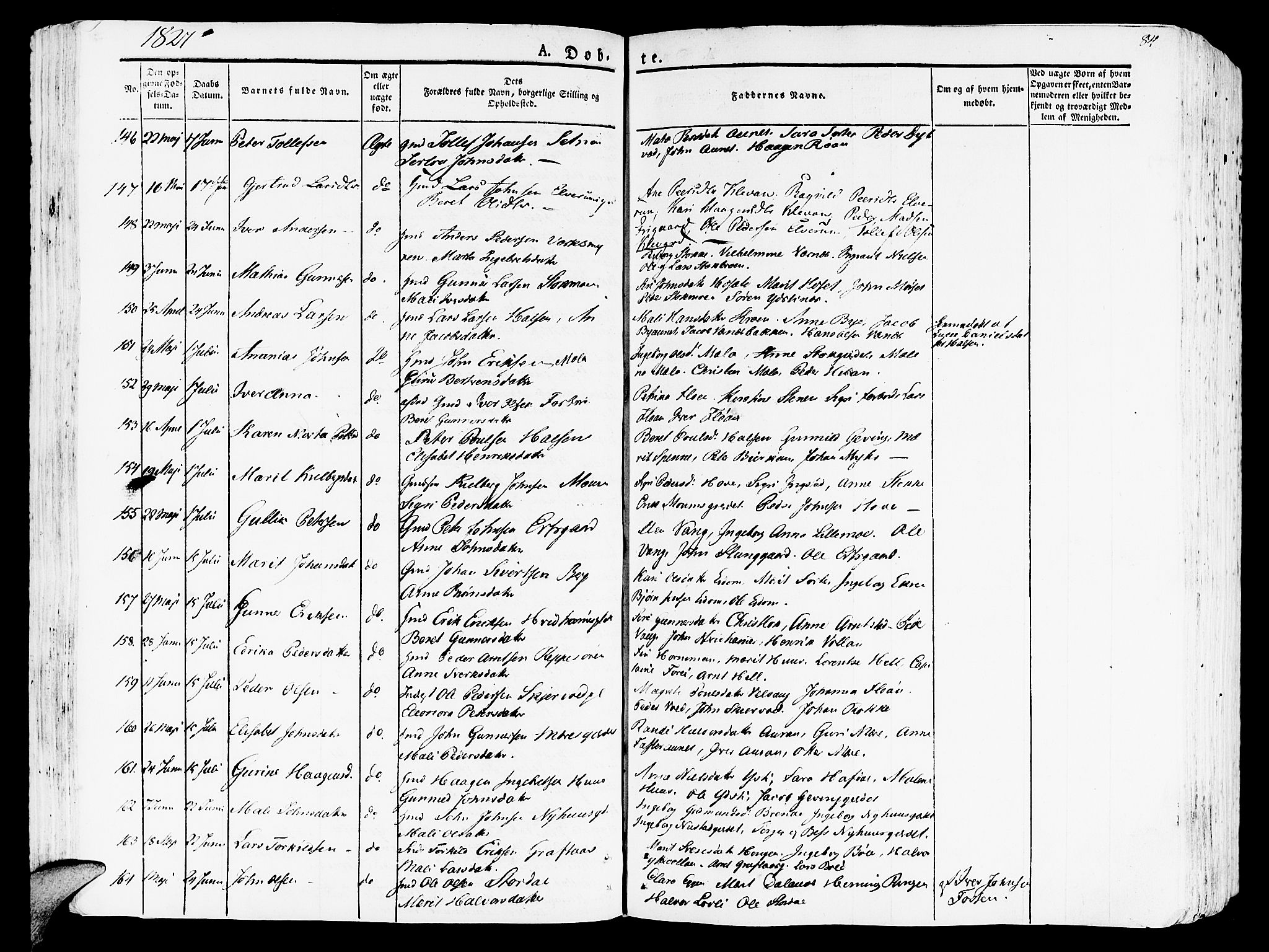 Ministerialprotokoller, klokkerbøker og fødselsregistre - Nord-Trøndelag, AV/SAT-A-1458/709/L0070: Parish register (official) no. 709A10, 1820-1832, p. 84