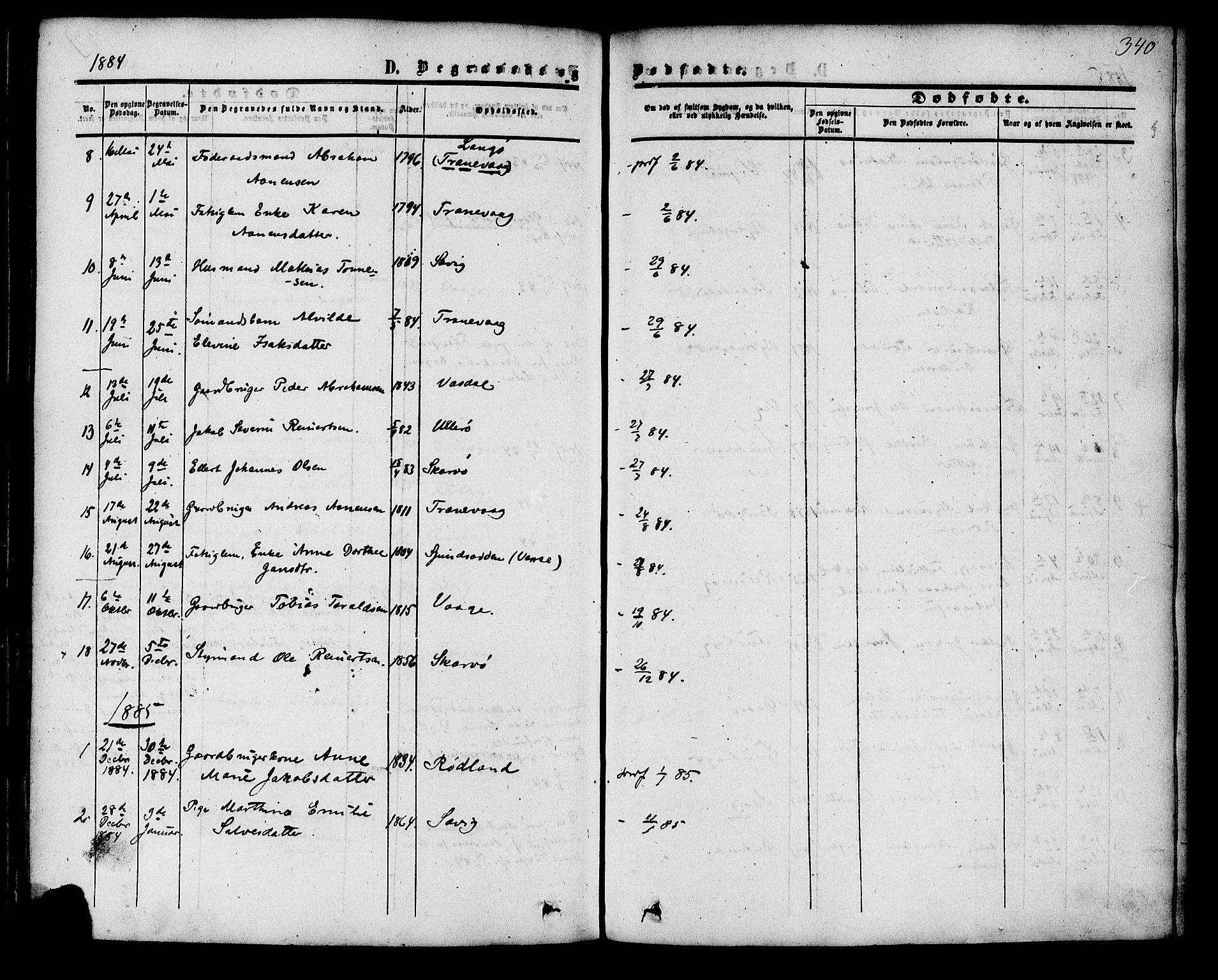 Herad sokneprestkontor, SAK/1111-0018/F/Fa/Fab/L0004: Parish register (official) no. A 4, 1853-1885, p. 340