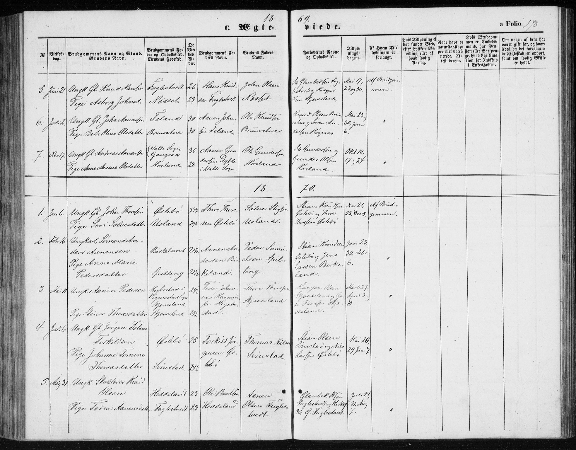 Holum sokneprestkontor, SAK/1111-0022/F/Fb/Fbc/L0002: Parish register (copy) no. B 2, 1860-1882, p. 178