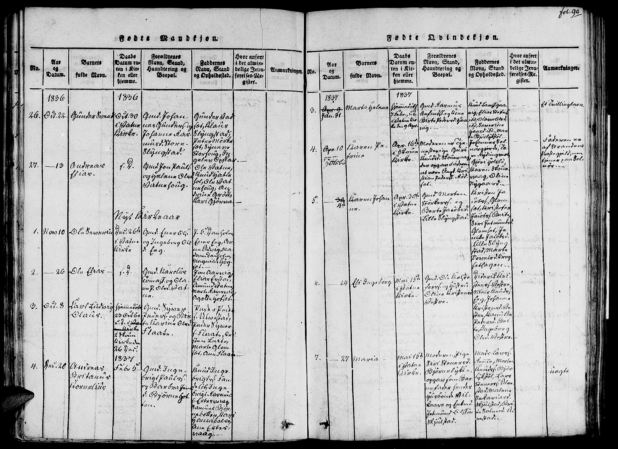 Ministerialprotokoller, klokkerbøker og fødselsregistre - Møre og Romsdal, AV/SAT-A-1454/524/L0351: Parish register (official) no. 524A03, 1816-1838, p. 90