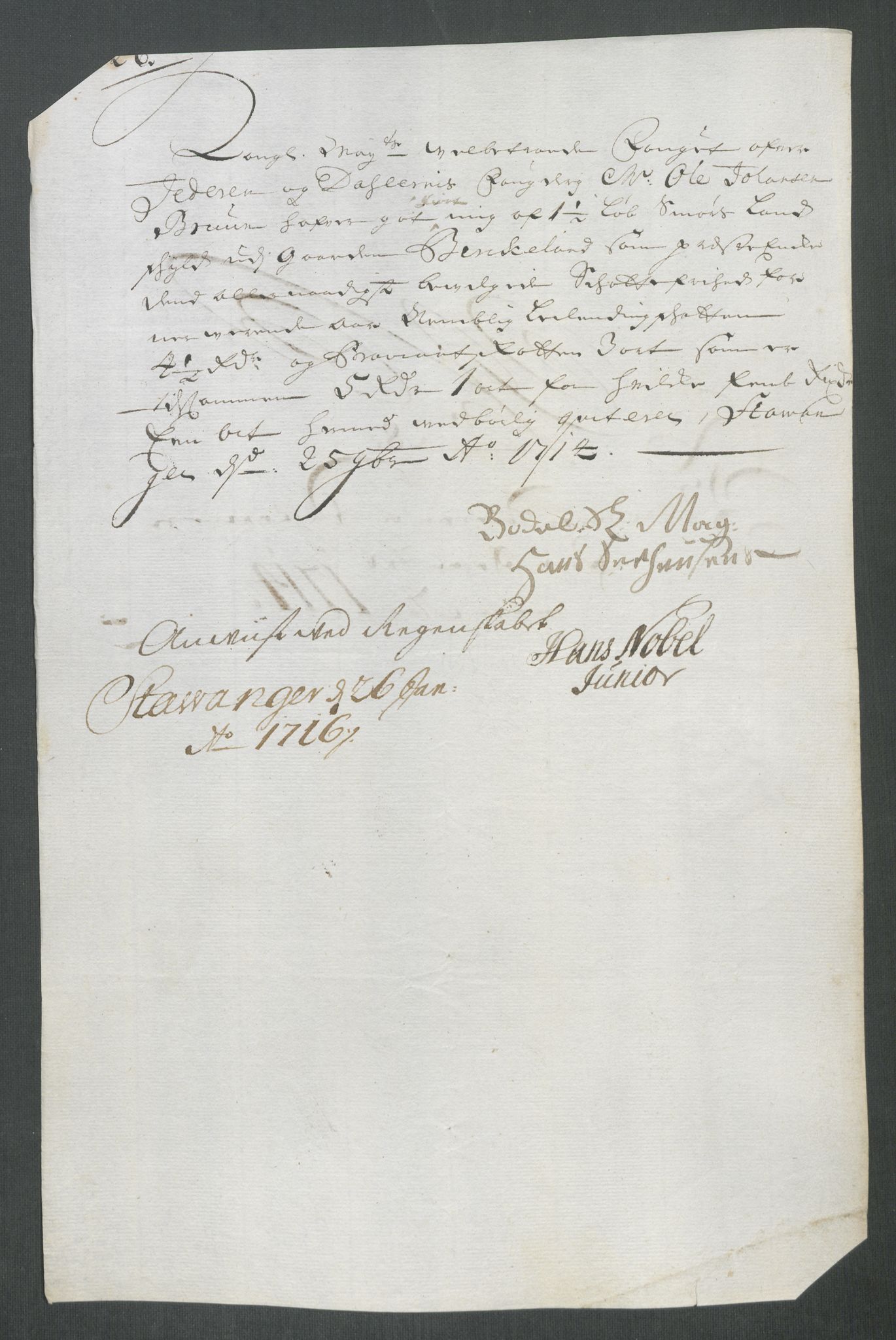 Rentekammeret inntil 1814, Reviderte regnskaper, Fogderegnskap, AV/RA-EA-4092/R46/L2738: Fogderegnskap Jæren og Dalane, 1713-1714, p. 335