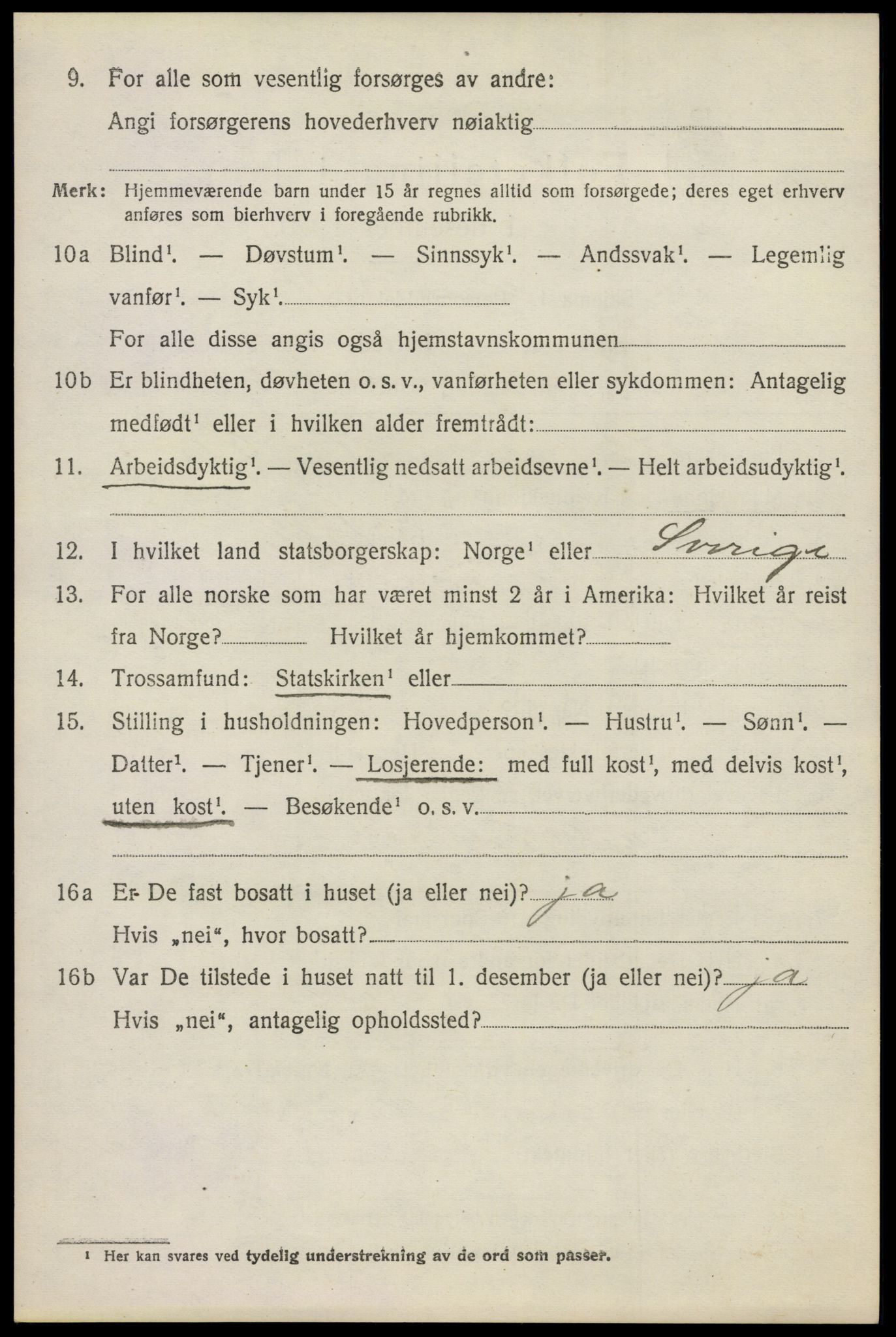 SAO, 1920 census for Moss land district, 1920, p. 5044