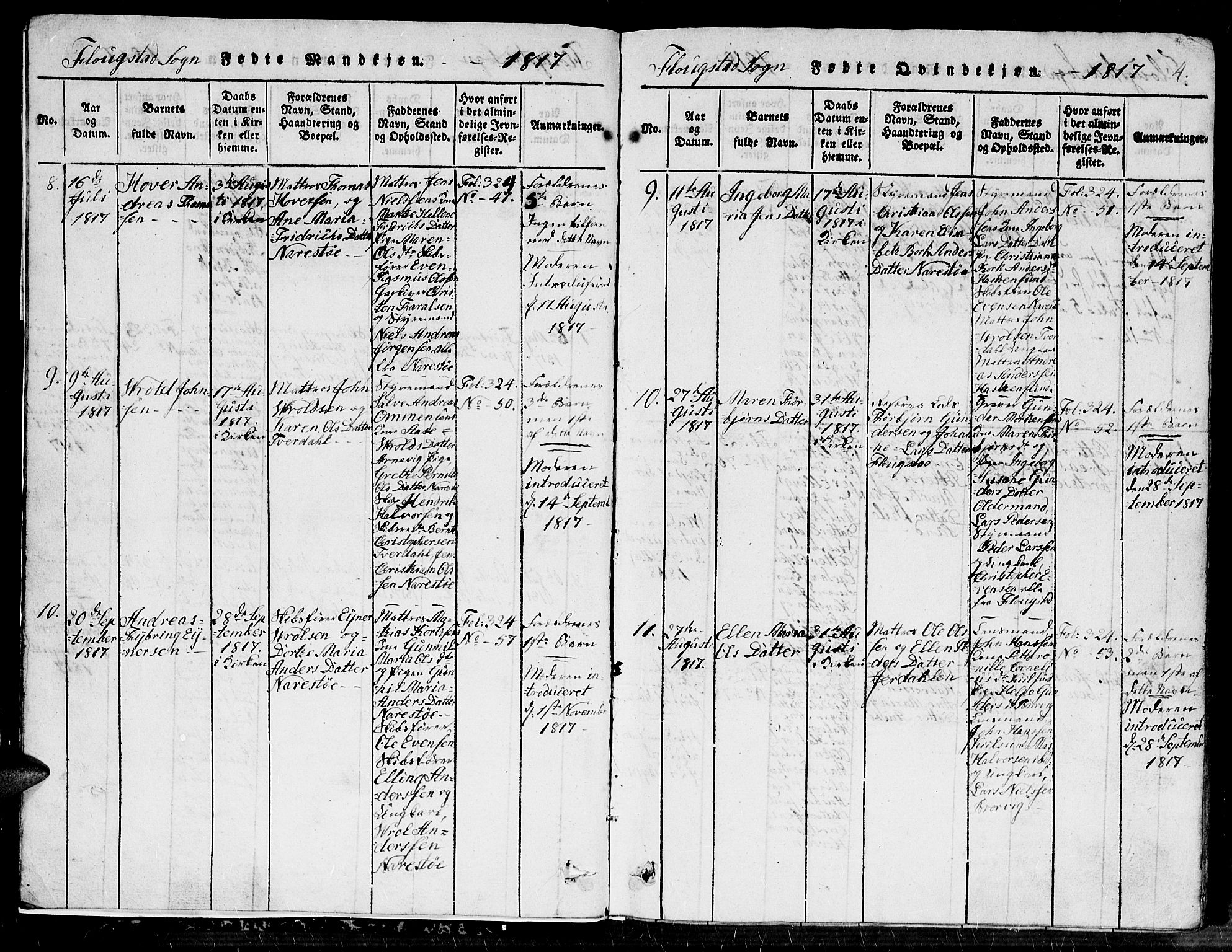 Dypvåg sokneprestkontor, AV/SAK-1111-0007/F/Fb/Fbb/L0001: Parish register (copy) no. B 1, 1816-1850, p. 4