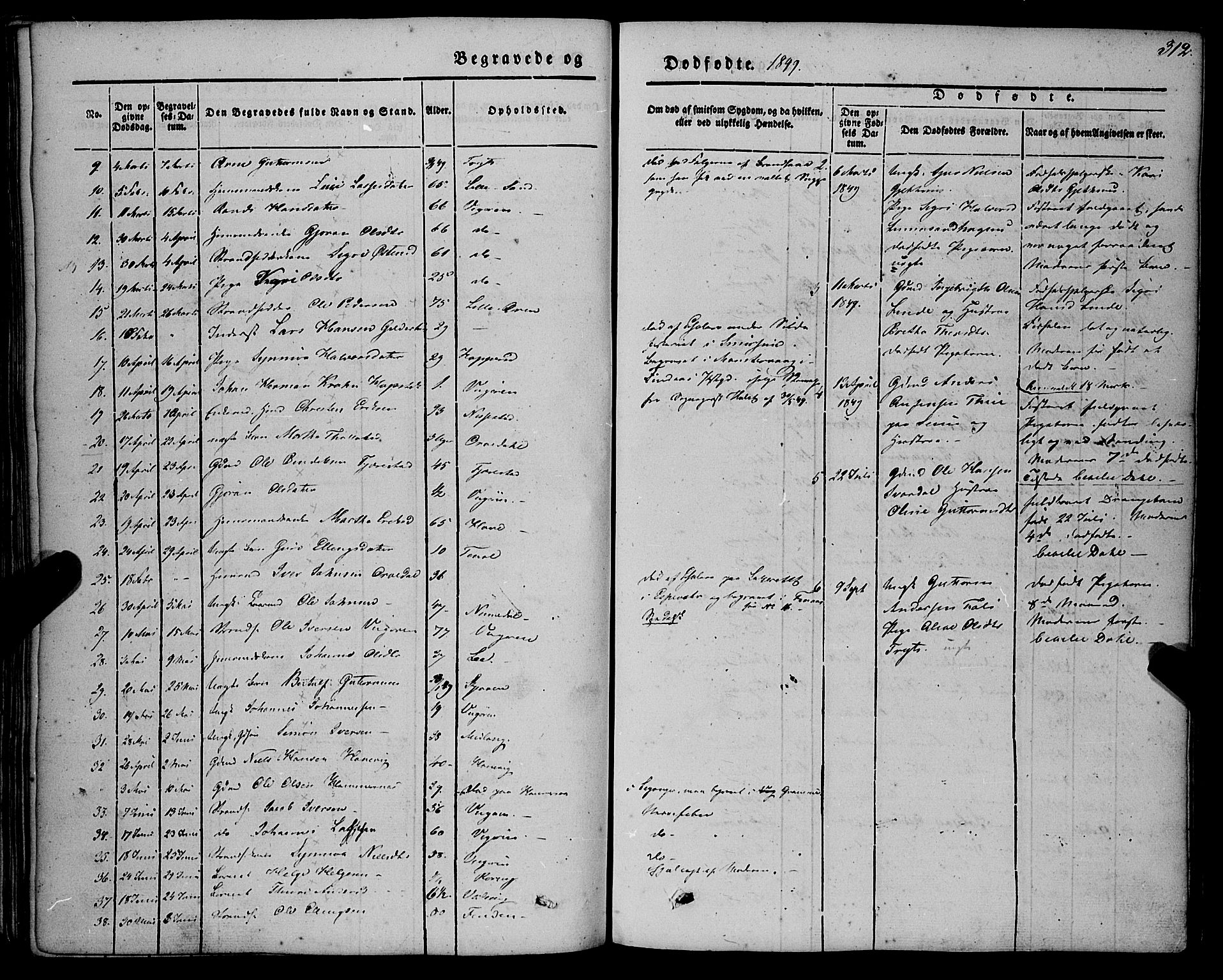 Vik sokneprestembete, SAB/A-81501: Parish register (official) no. A 8, 1846-1865, p. 312