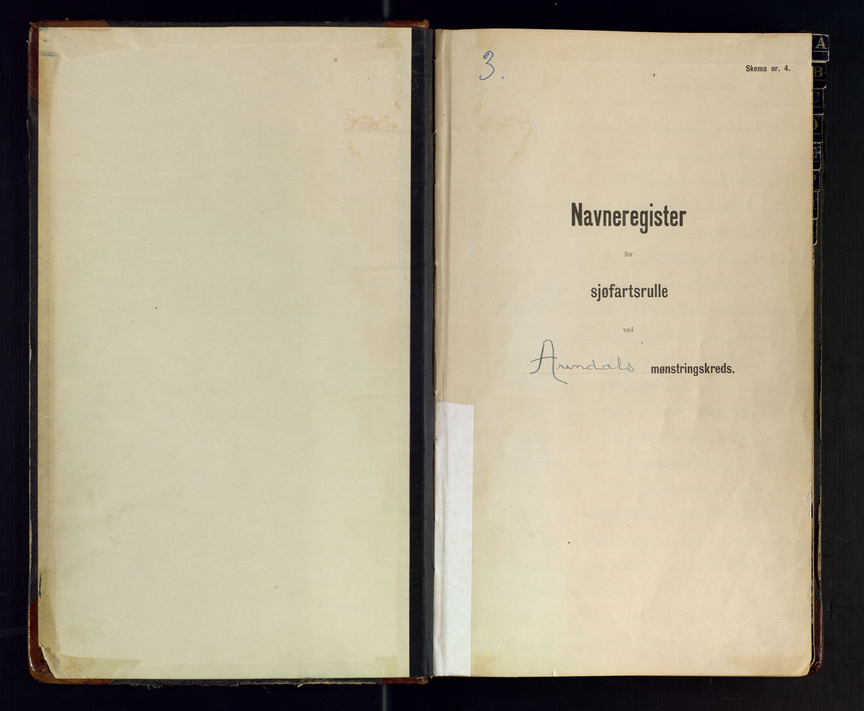 Arendal mønstringskrets, SAK/2031-0012/F/Fb/L0029: Register til hovedrulle A og B, S-27, 1925-1948, p. 2