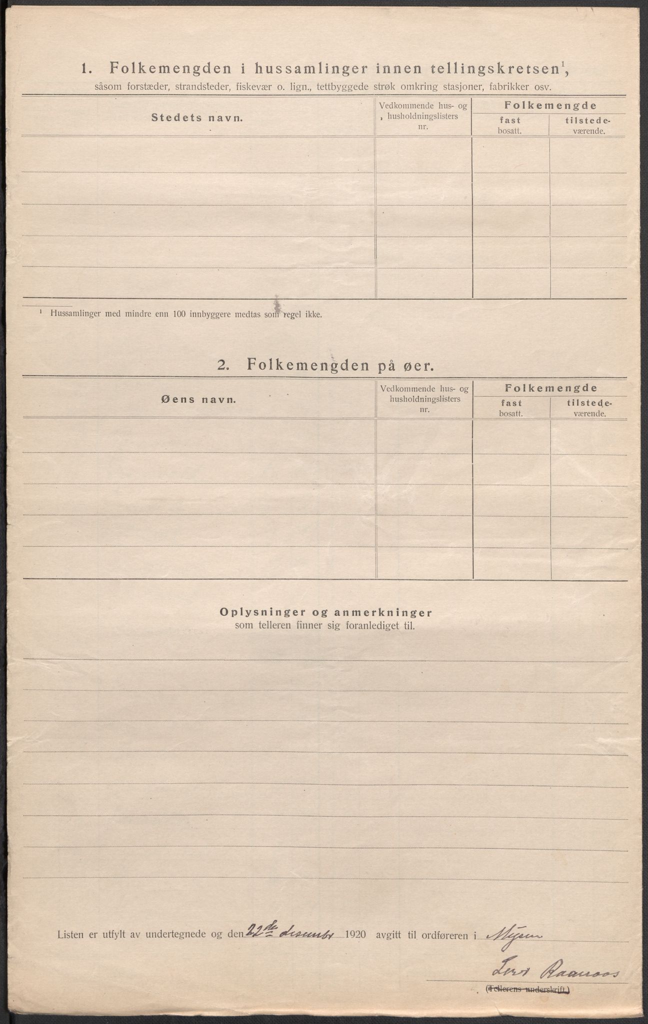 SAO, 1920 census for Mysen, 1920, p. 30