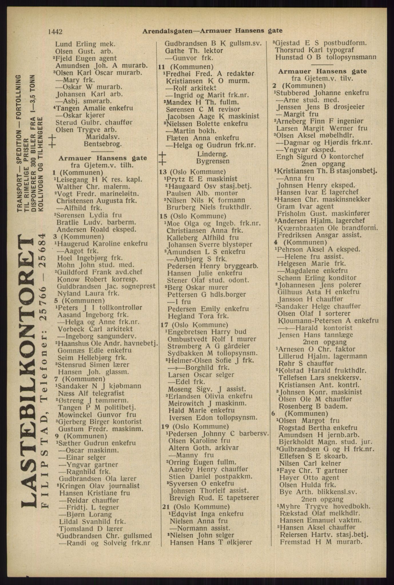 Kristiania/Oslo adressebok, PUBL/-, 1934, p. 1442