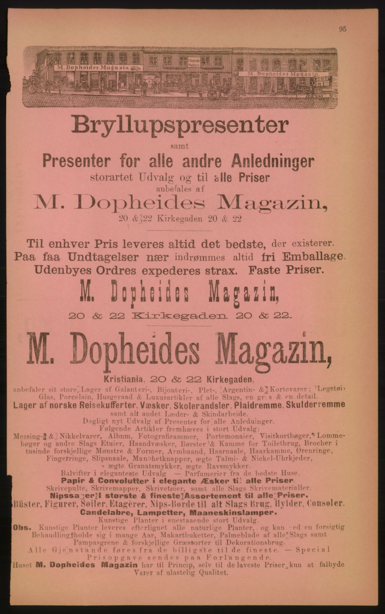 Kristiania/Oslo adressebok, PUBL/-, 1891, p. 95