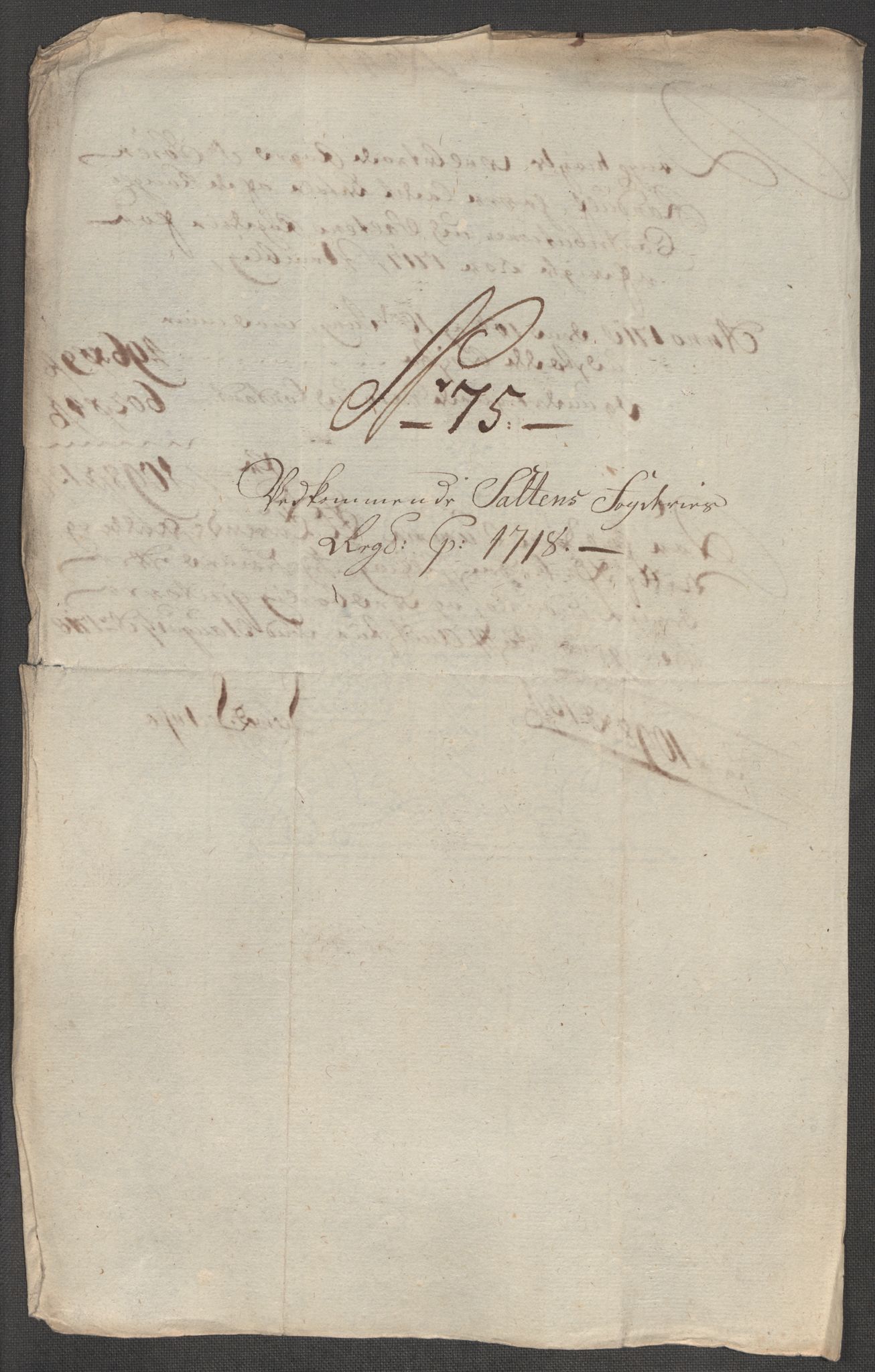 Rentekammeret inntil 1814, Reviderte regnskaper, Fogderegnskap, AV/RA-EA-4092/R66/L4588: Fogderegnskap Salten, 1718, p. 424