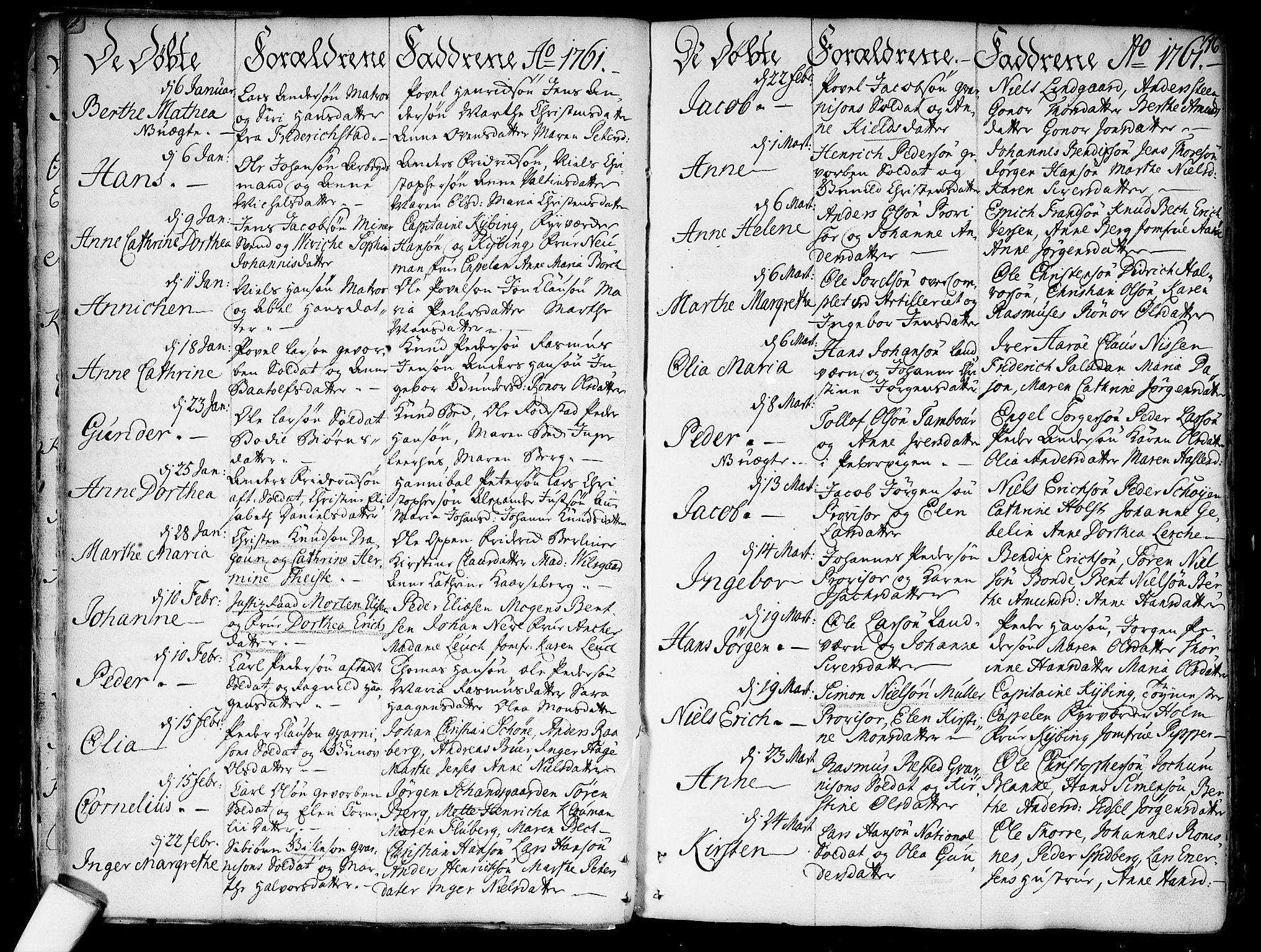 Garnisonsmenigheten Kirkebøker, SAO/A-10846/F/Fa/L0002: Parish register (official) no. 2, 1757-1776, p. 16