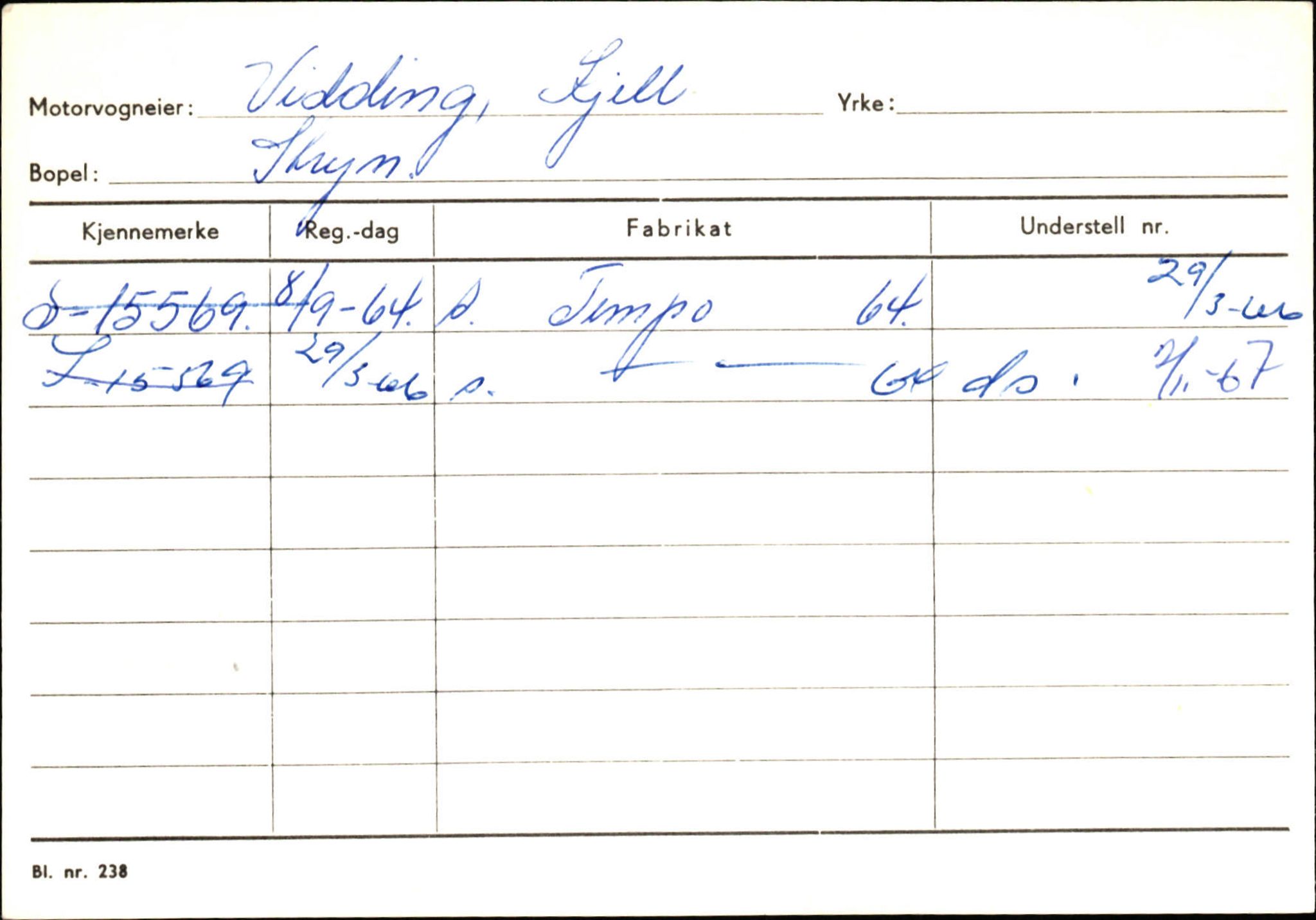 Statens vegvesen, Sogn og Fjordane vegkontor, SAB/A-5301/4/F/L0131: Eigarregister Høyanger P-Å. Stryn S-Å, 1945-1975, p. 2319