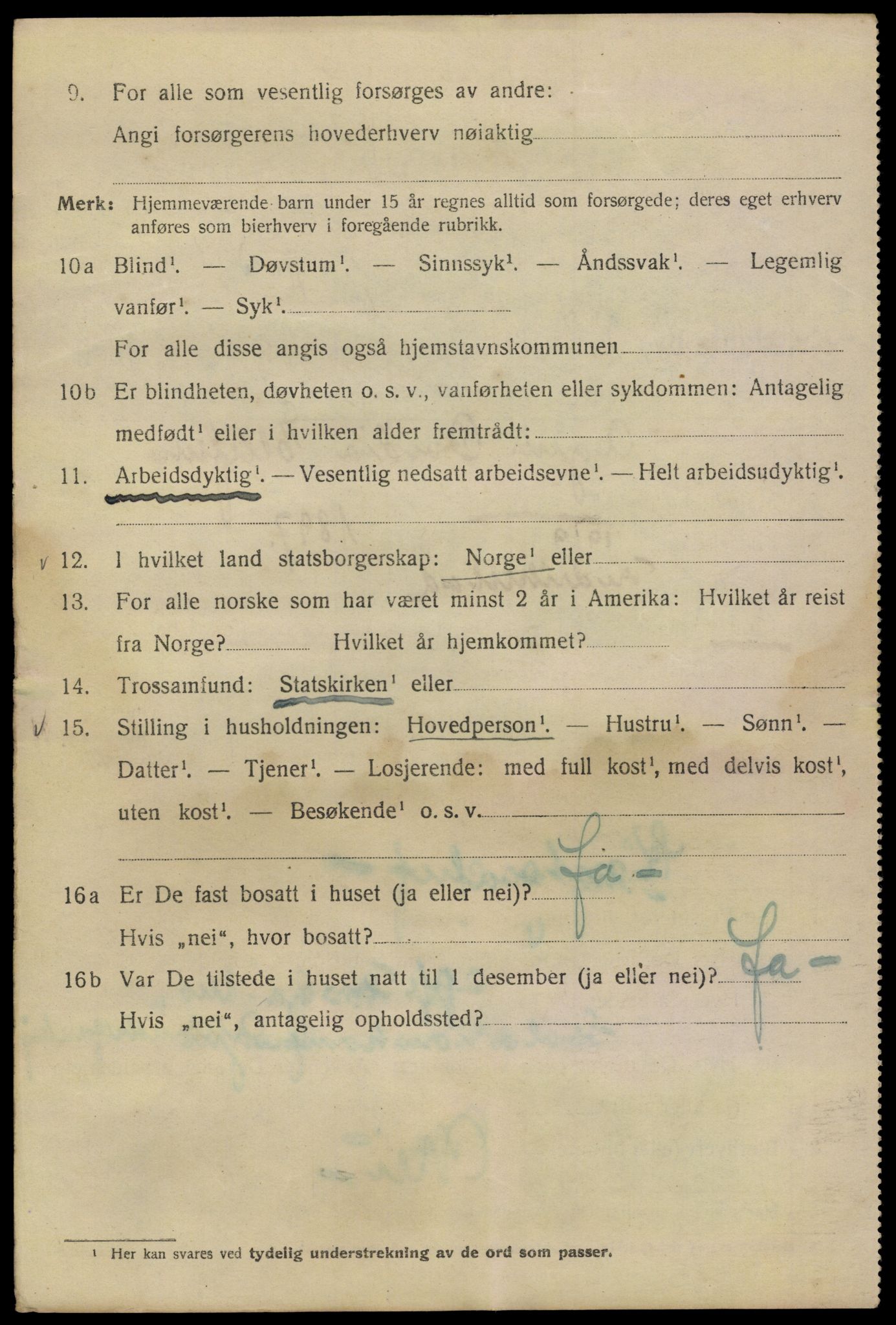 SAO, 1920 census for Kristiania, 1920, p. 215032