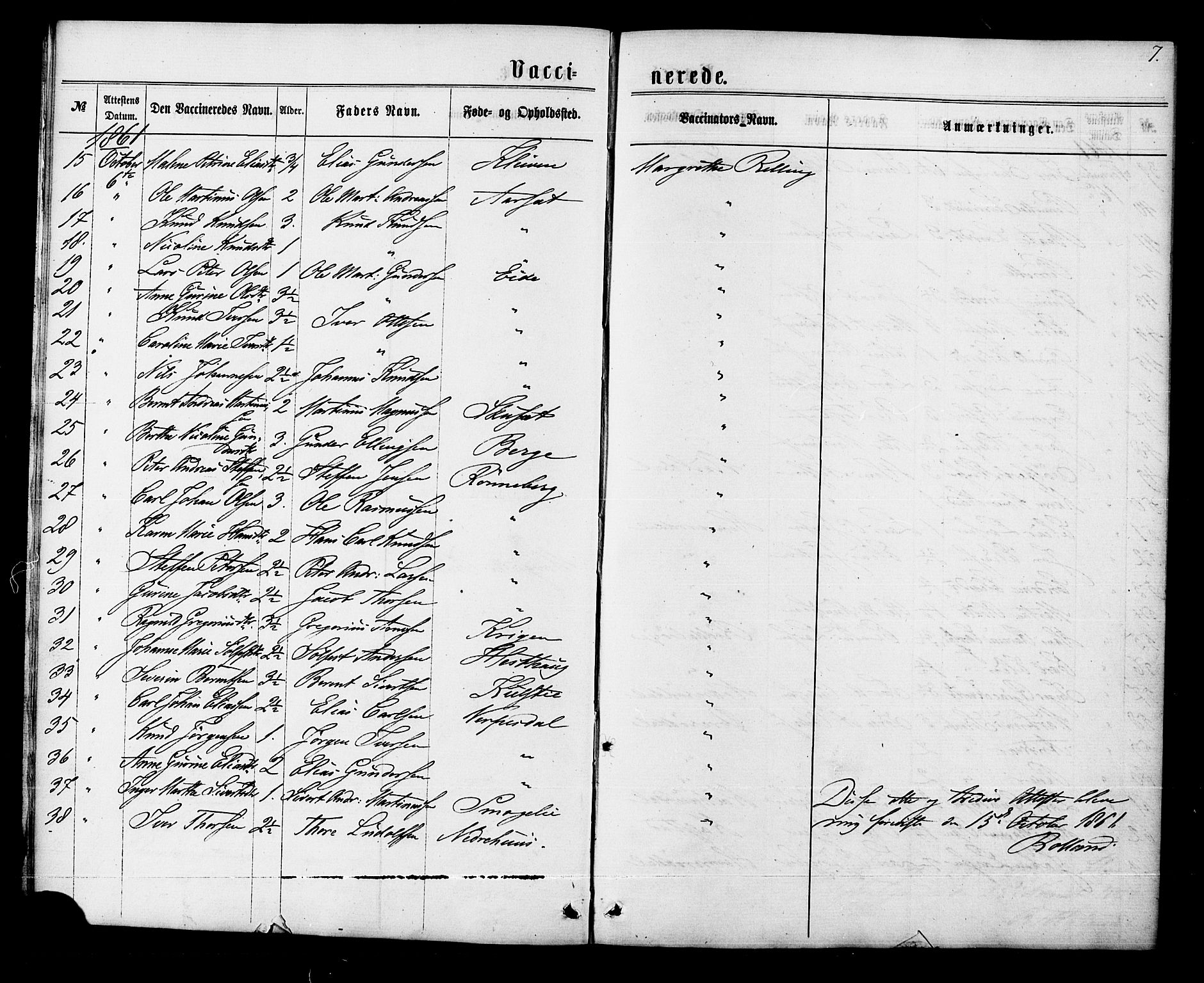 Ministerialprotokoller, klokkerbøker og fødselsregistre - Møre og Romsdal, AV/SAT-A-1454/519/L0253: Parish register (official) no. 519A12, 1860-1883, p. 7