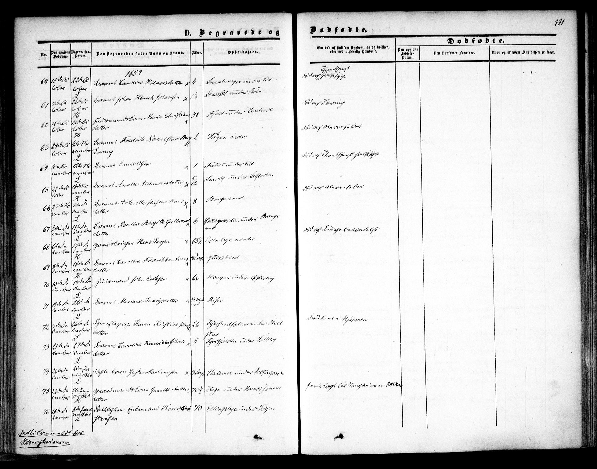 Høland prestekontor Kirkebøker, SAO/A-10346a/F/Fa/L0010: Parish register (official) no. I 10, 1854-1861, p. 331